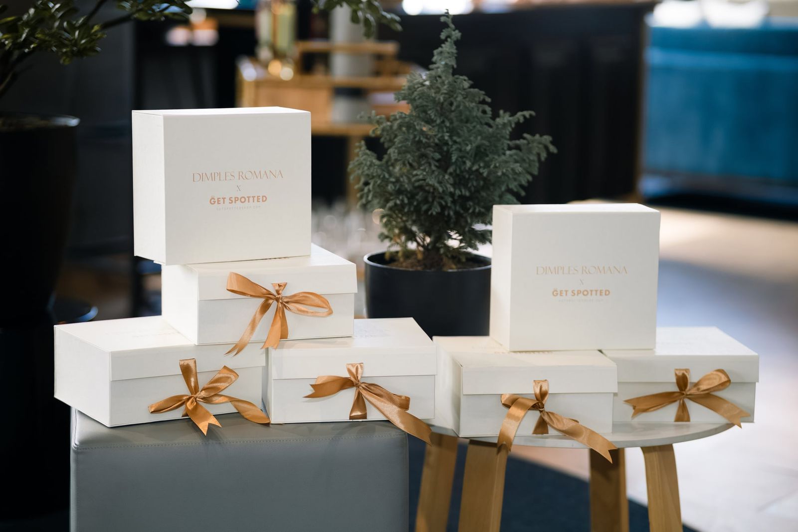 Gift boxes for the launch guests