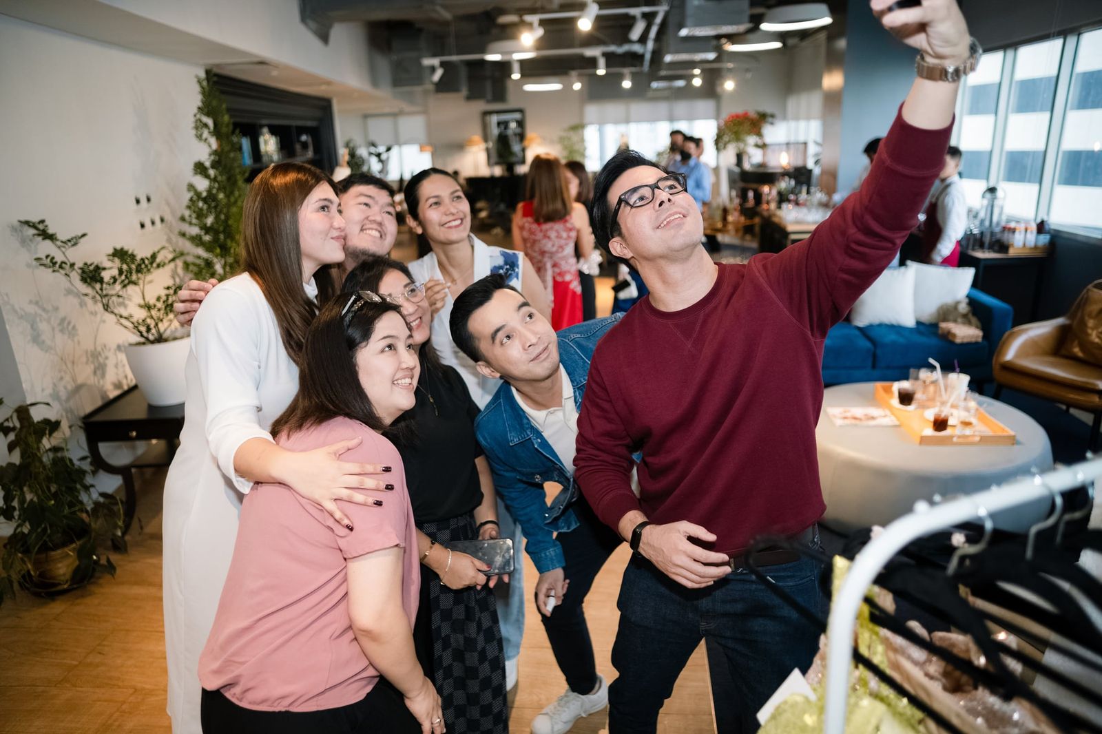 A group selfie at the launch