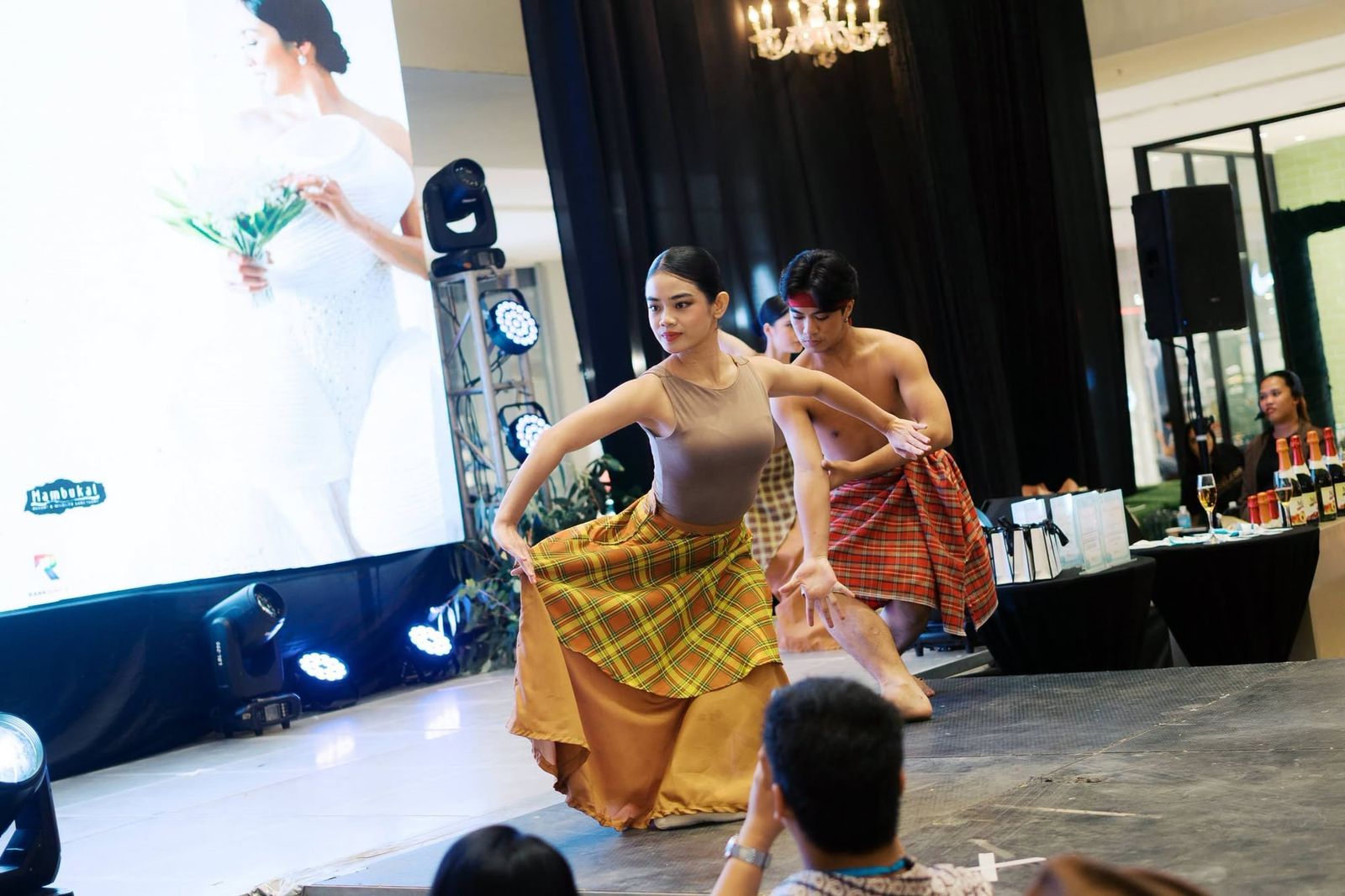 Dancers in handwoven hablon at the Pamana fashion show