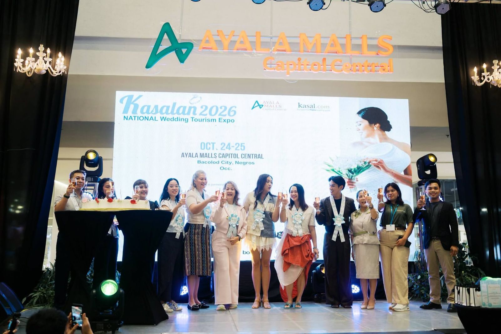 On stage at the opening of Kasalan 2026, Ayala Malls Capitol Central, Bacolod