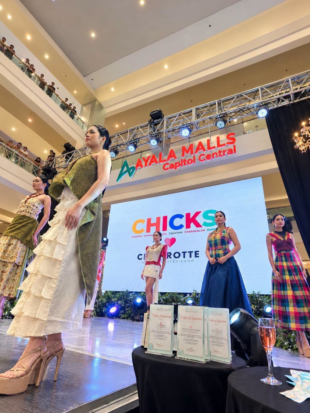 Pamana runway at Ayala Malls Capitol Central with the CHICKS screen