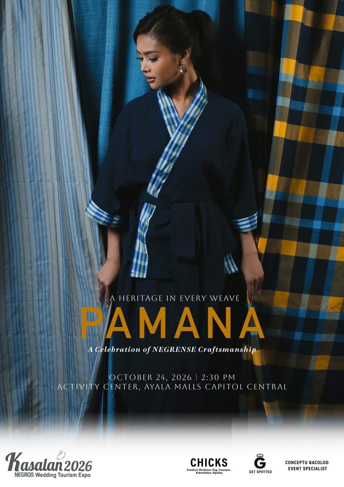 Pamana fashion show poster: A Celebration of Negrense Craftsmanship, Kasalan 2026