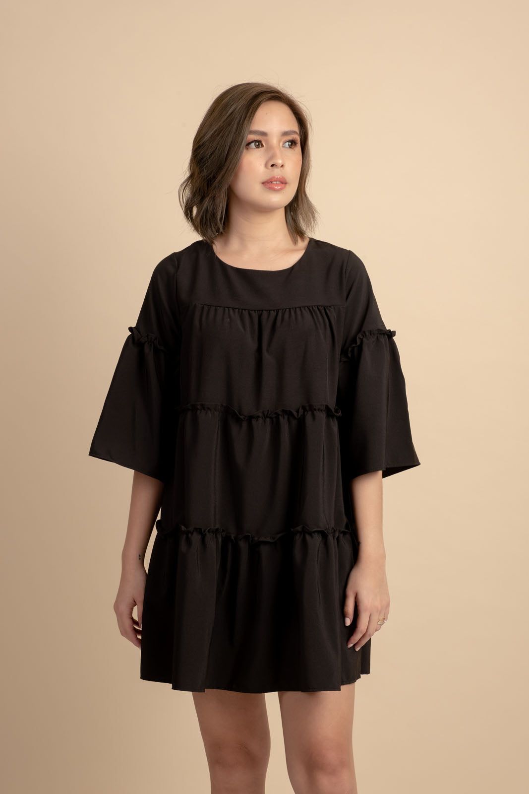 Weslynn Black Babydoll Dress
