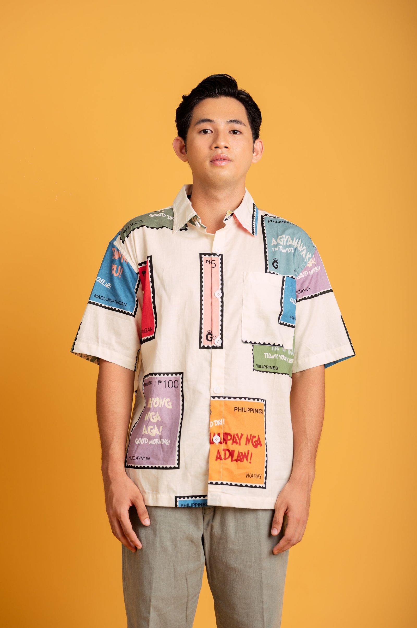 MNL EMGEE by Get Spotted : Isagani Oversized Top in Tatak Pinoy Fabric