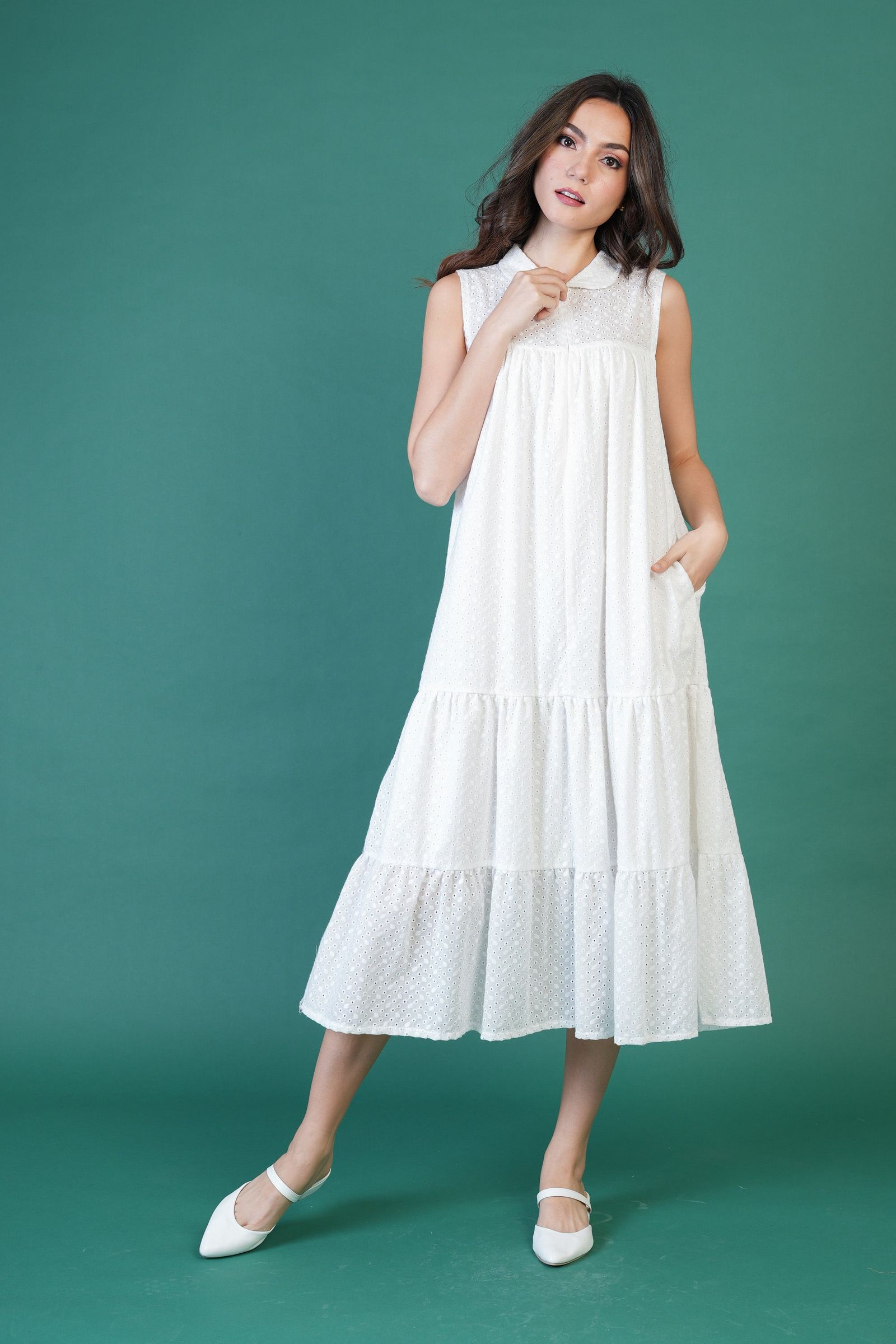 GET SPOTTED SHOP STOCKS  Jenny Whites Collection: Alexa Premium Eyelet Dress