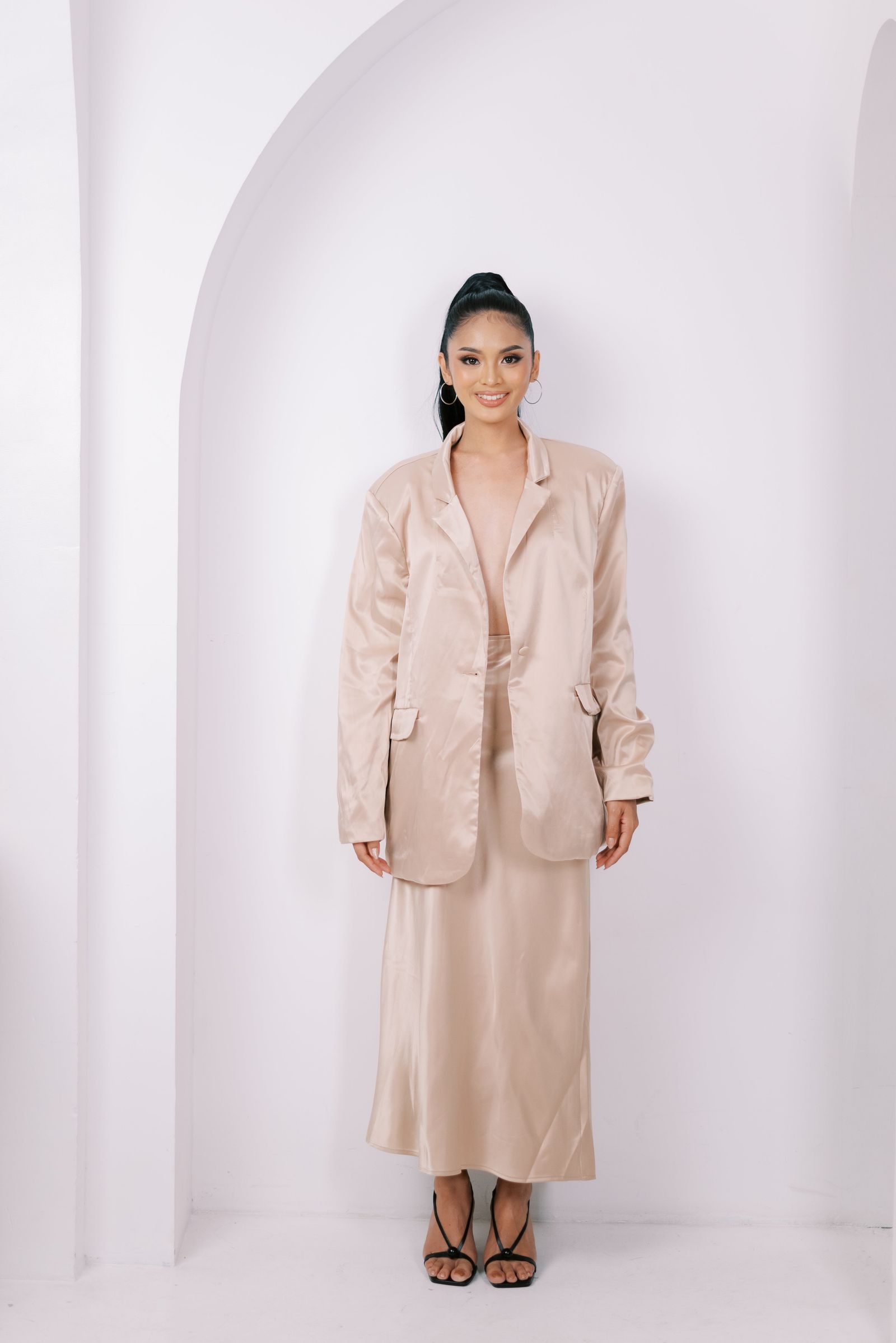 GS Party: Tracy Oversized Blazer and Maxi Skirt Set