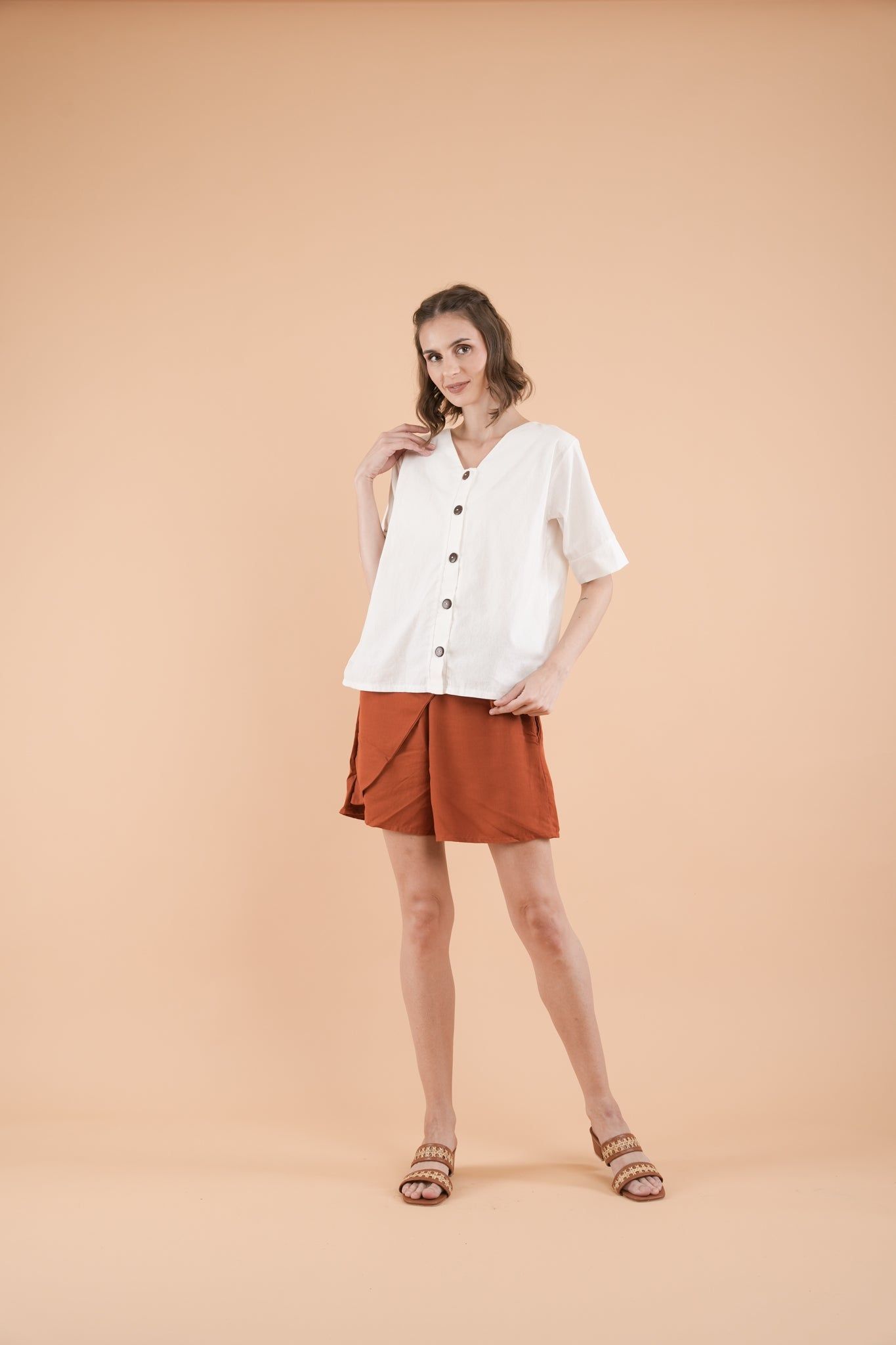 GET SPOTTED SHOP STOCKS Mix and Match Bottoms: Ellie Buttoned Top