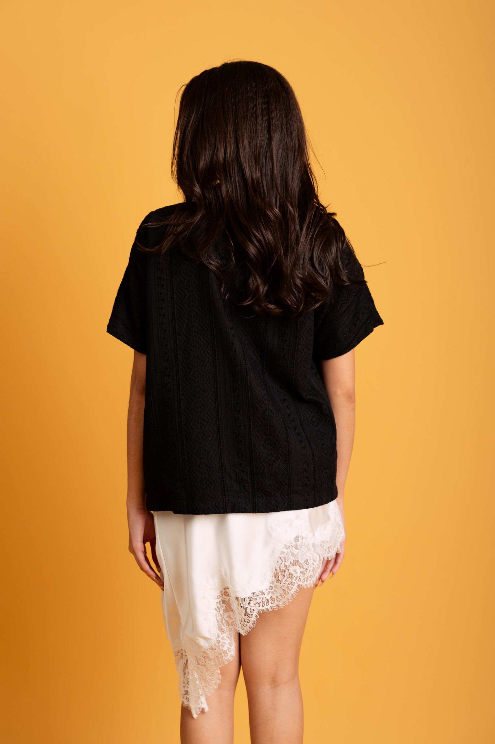 MNL EMGEE by Get Spotted: Veronica Eyelet Fabric with Hablon Accent