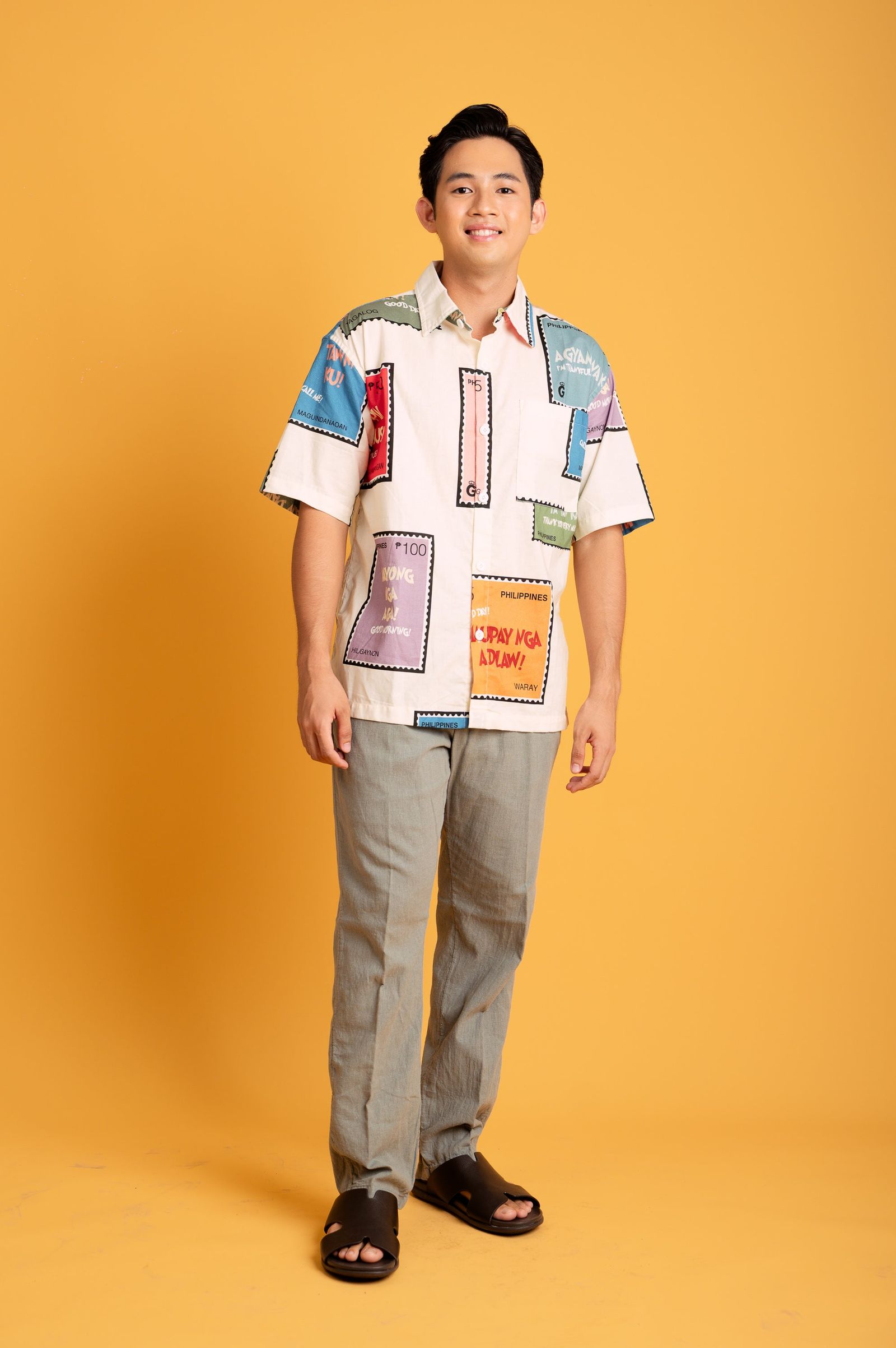 MNL EMGEE by Get Spotted : Isagani Oversized Top in Tatak Pinoy Fabric