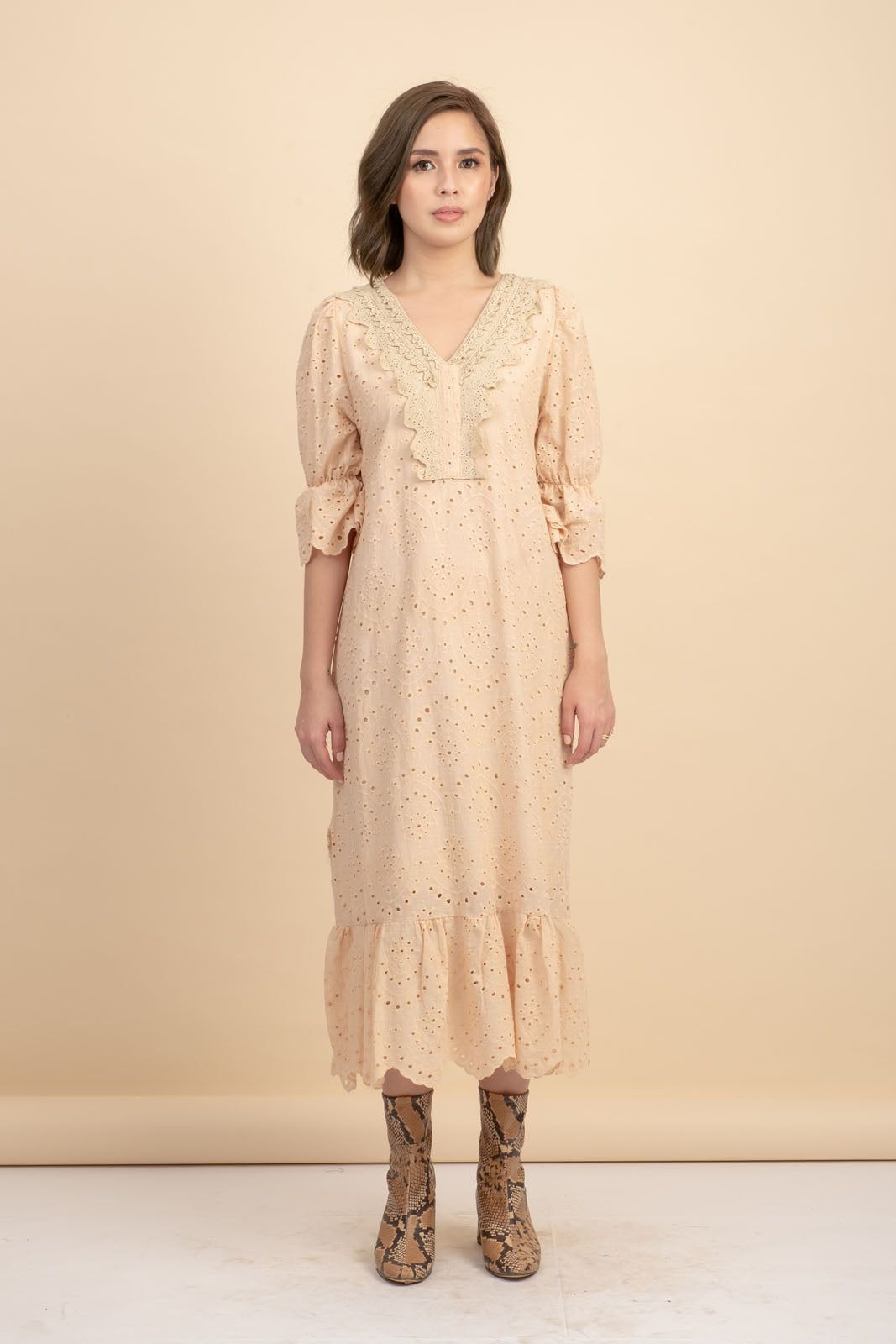 Alexa Nude Midi Dress