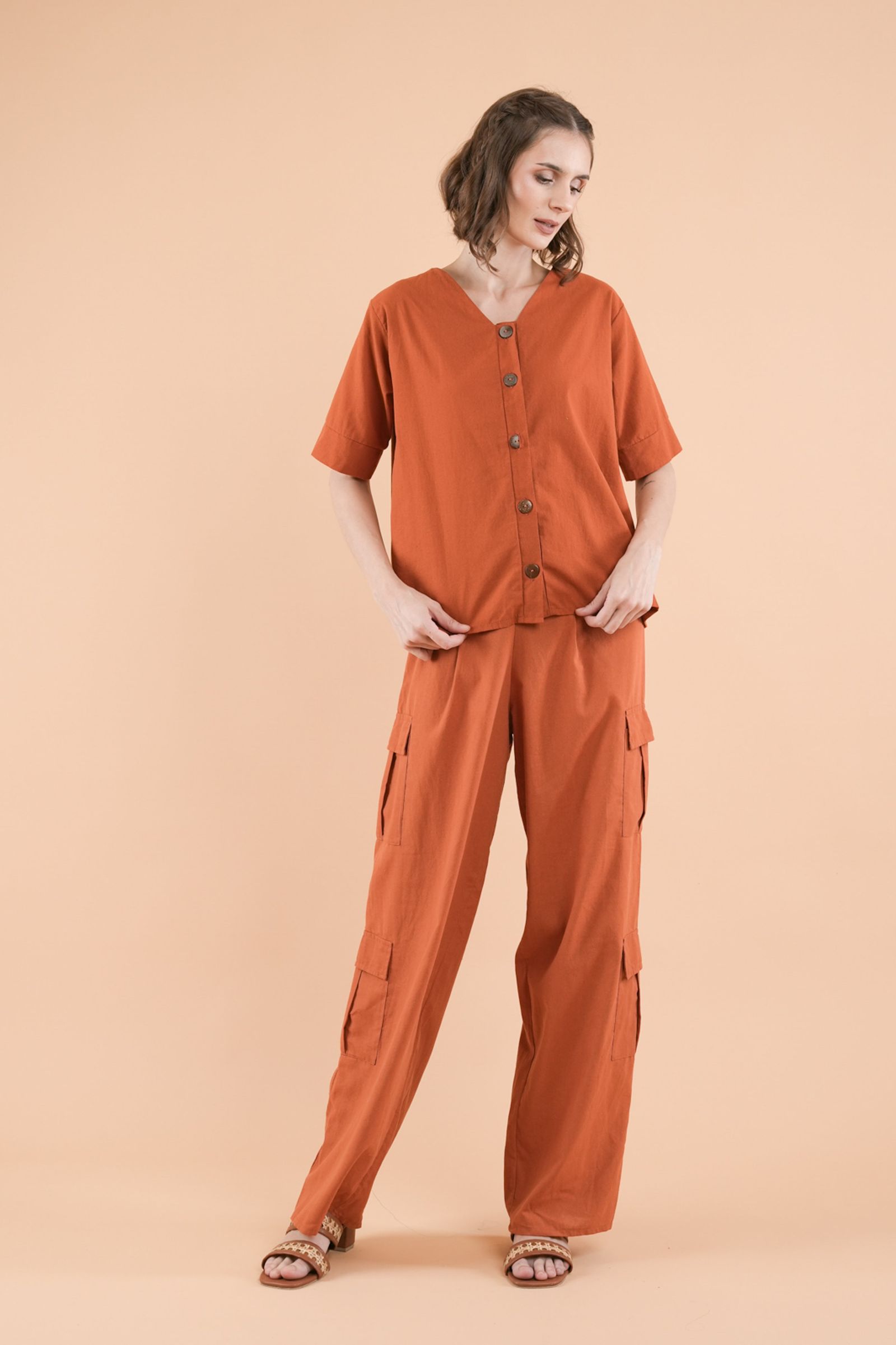 GET SPOTTED SHOP STOCKS Mix and Match Bottoms: Ellie Buttoned Top