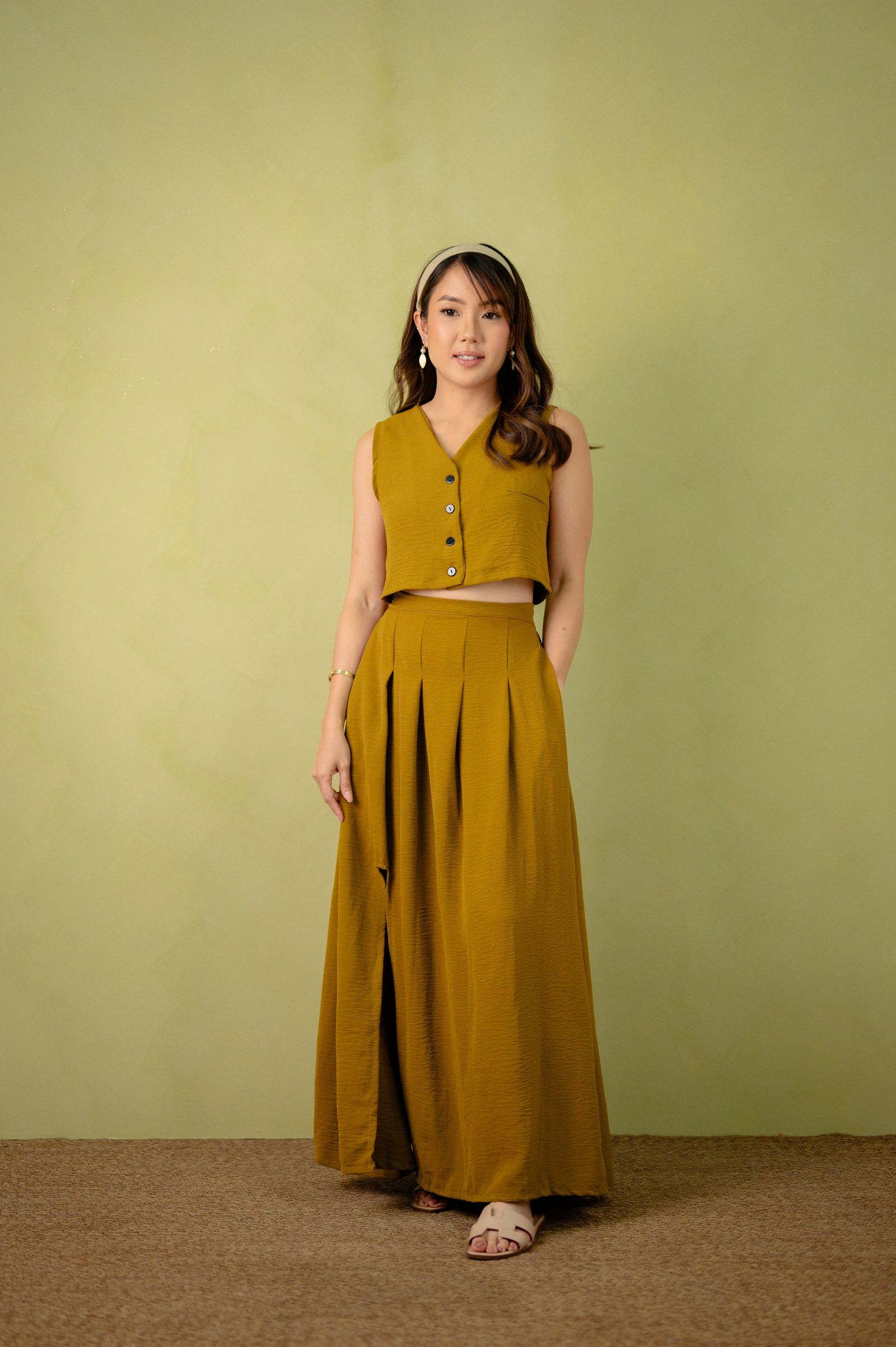 Linen Collection: Alaia Vest and Skirt Set