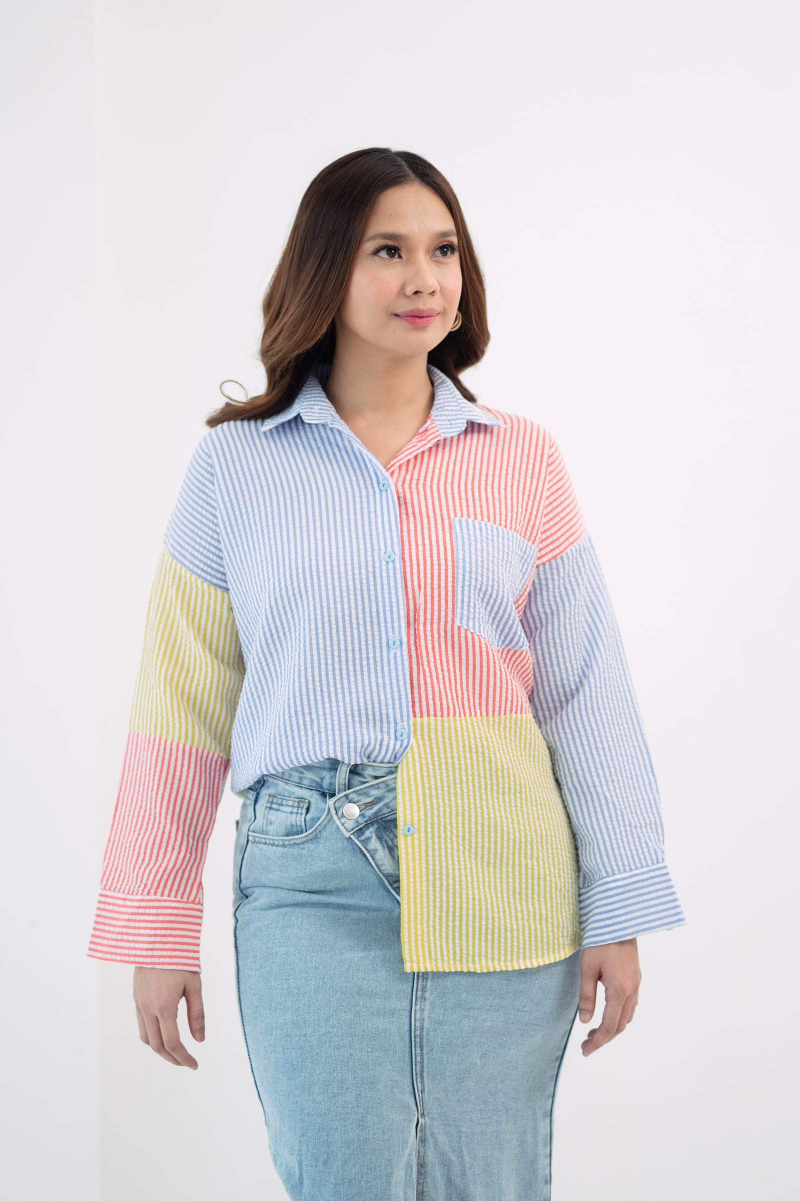 GS The Classics: Jaira Buttondown in Seersucker Fabric