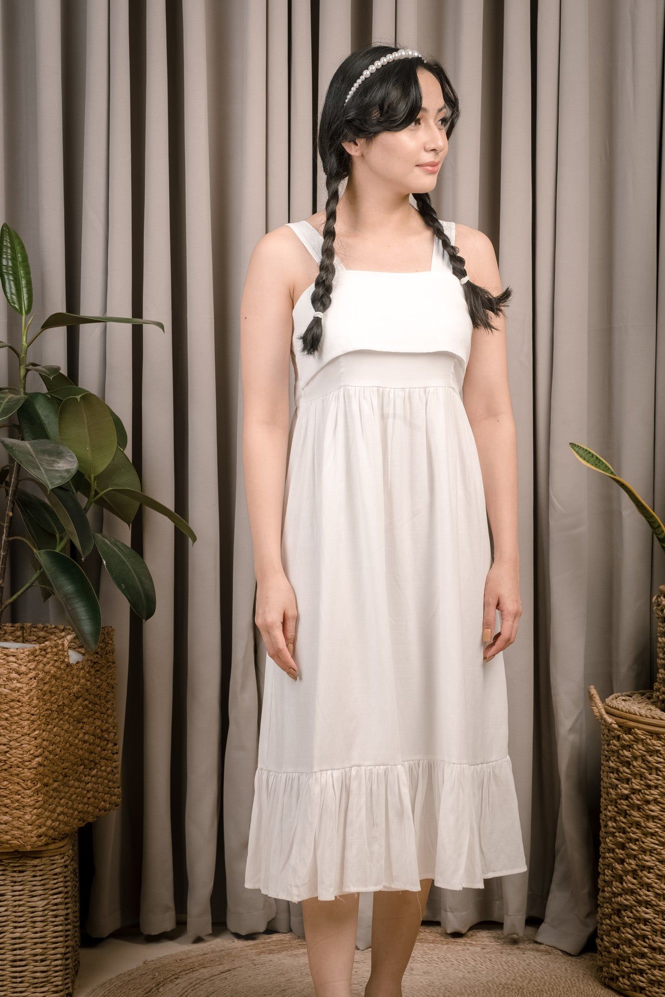 Molly White Bow Back Dress