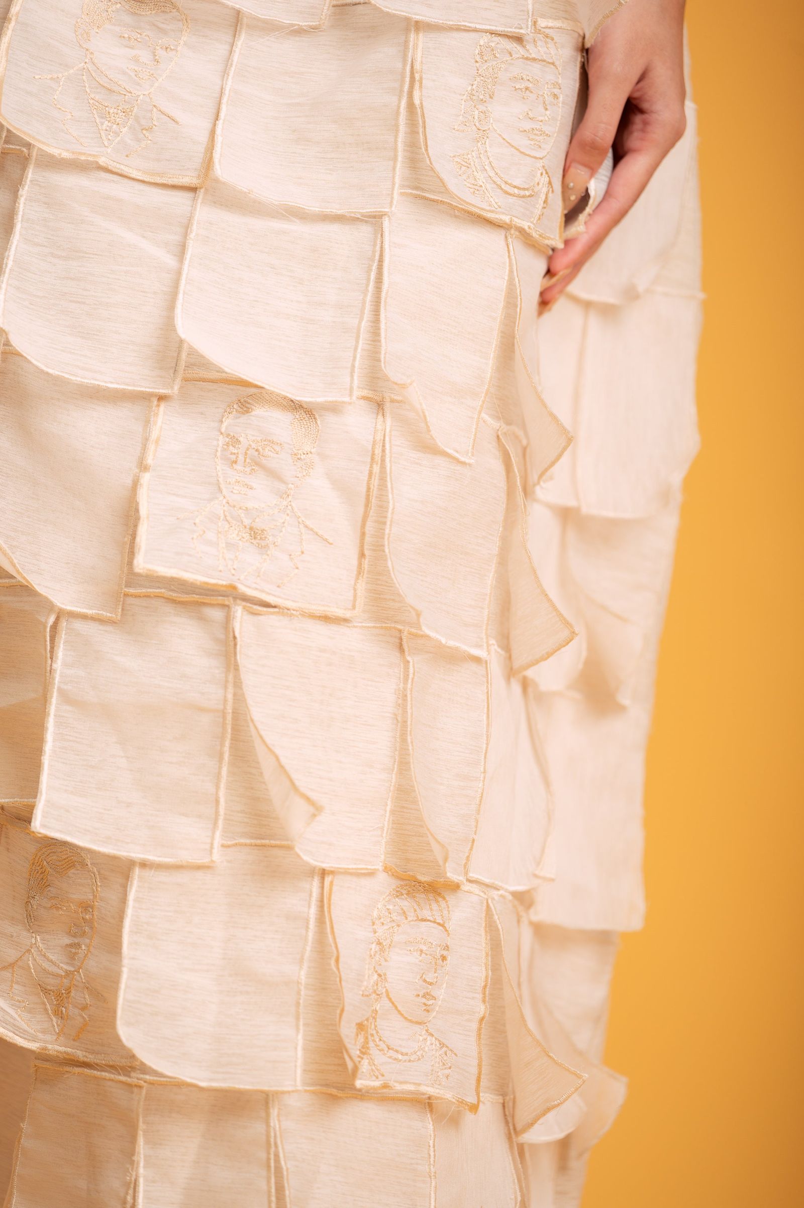 MNL EMGEE by Get Spotted: Handmade Skirt featuring National Heroes Embroidery
