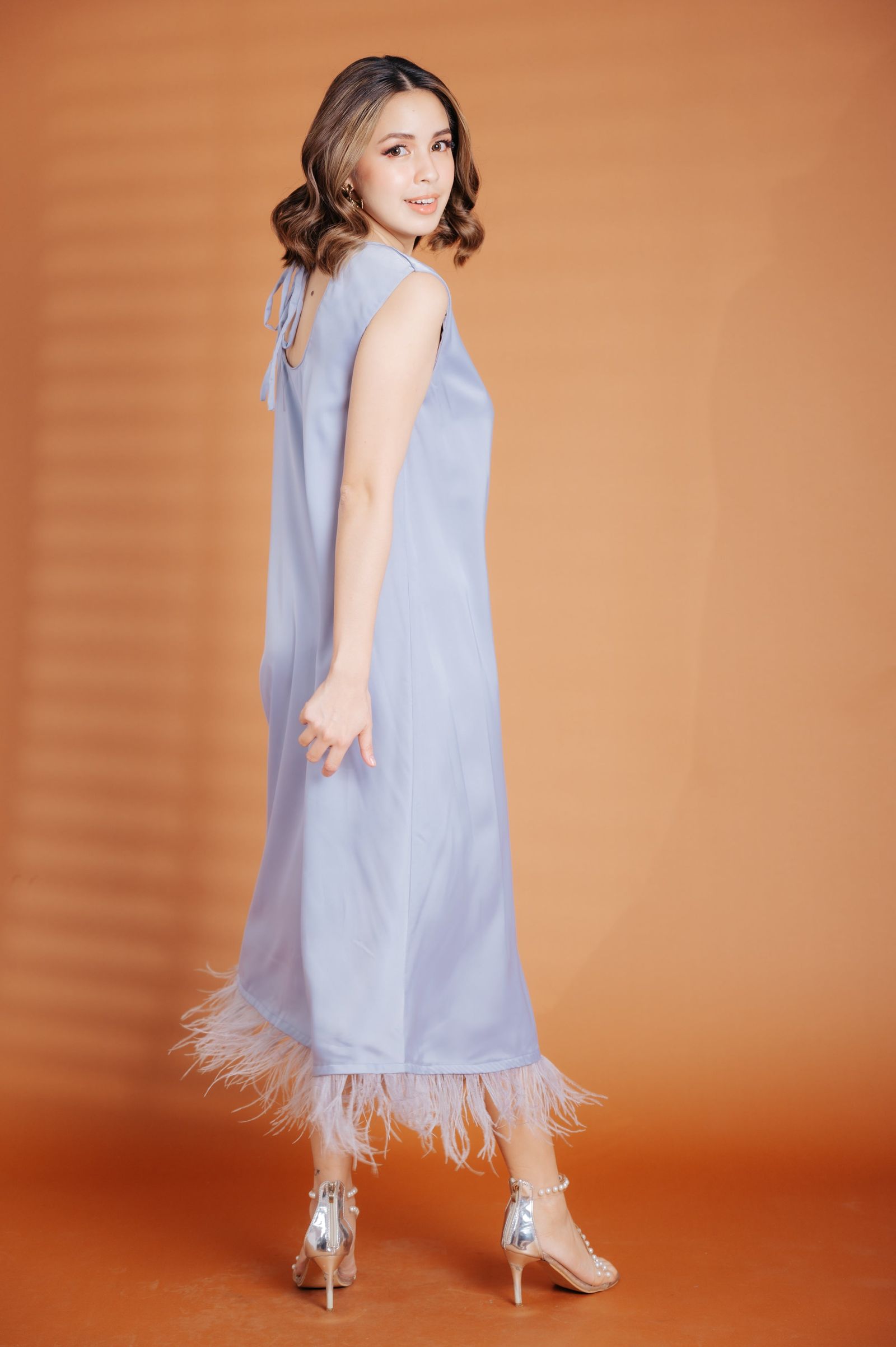 Alhambra x GS: The Pierre Dress with Ostrich Feathers