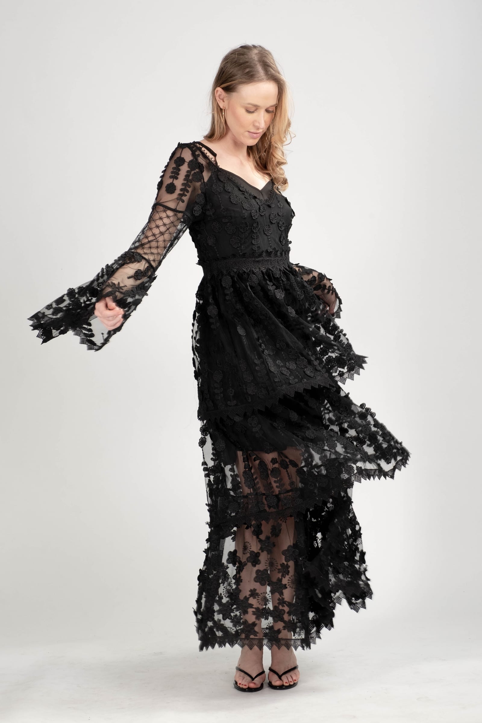 Holiday 15 Black Lace Dress