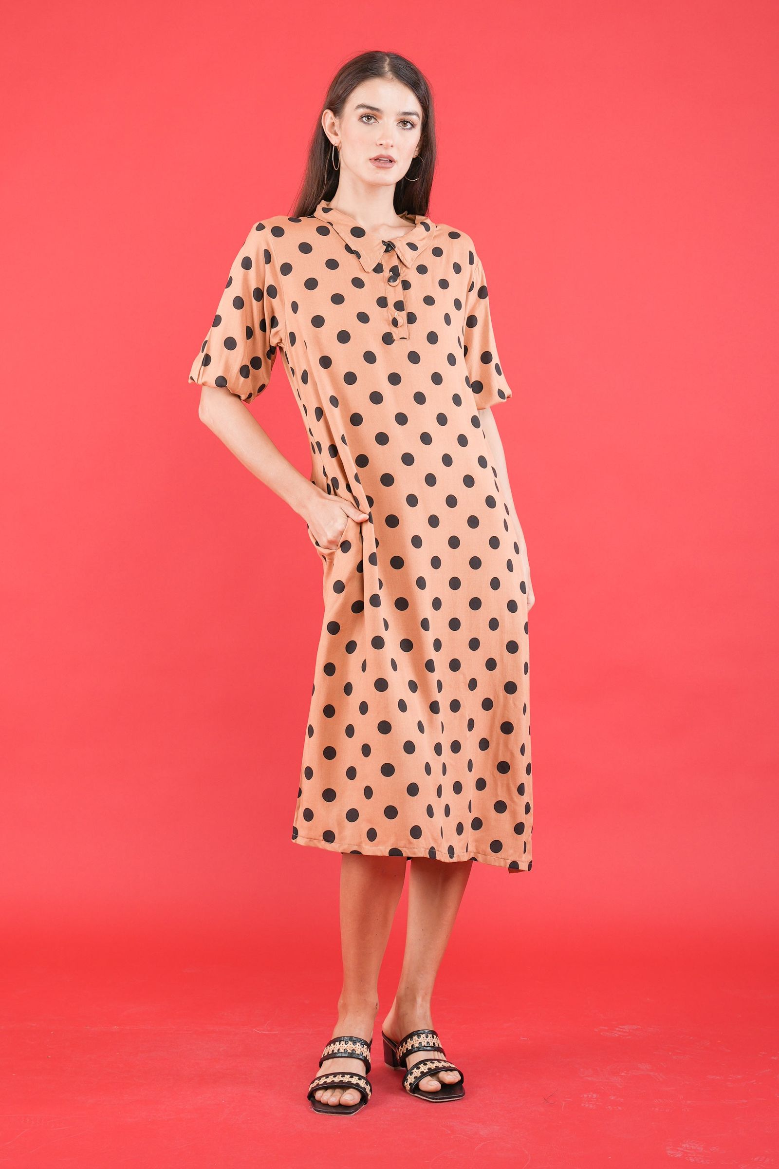 GET SPOTTED SHOP STOCKS GS Polka 2: Nova Shift Dress