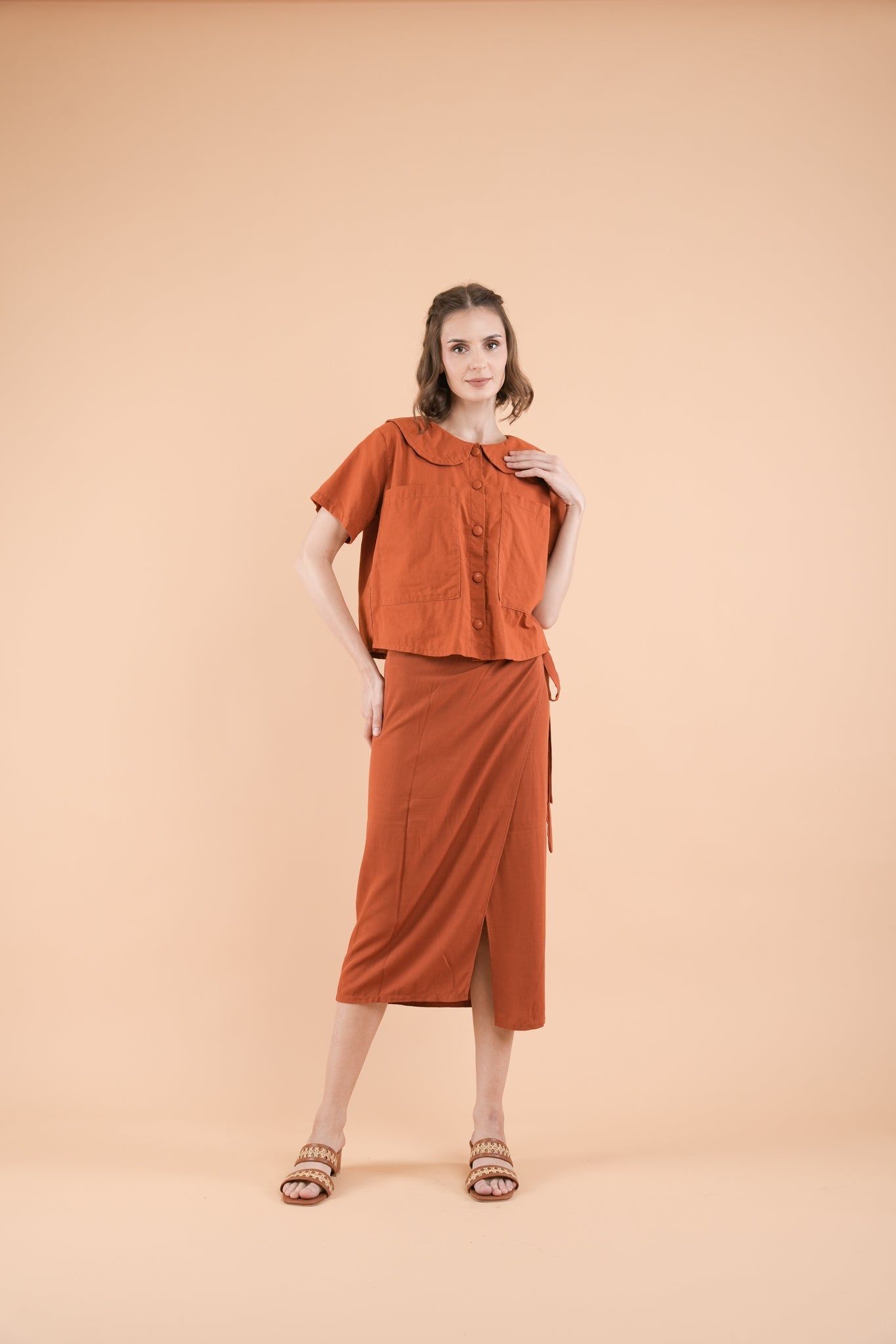 GET SPOTTED SHOP STOCKS Mix and Match Bottoms: Sofia Collared Top
