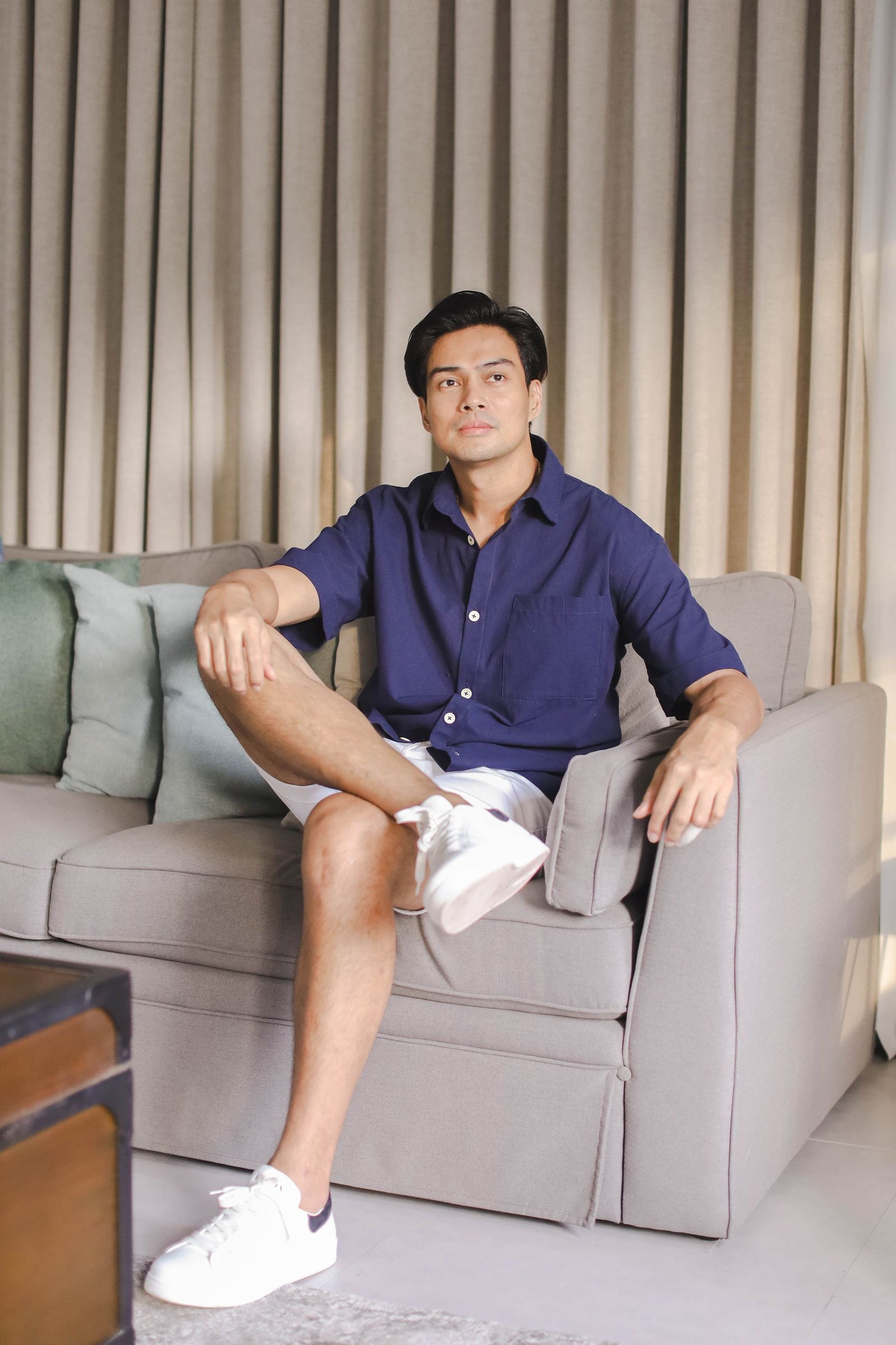 FOR MEN: Beni Button-down Linen Shirt