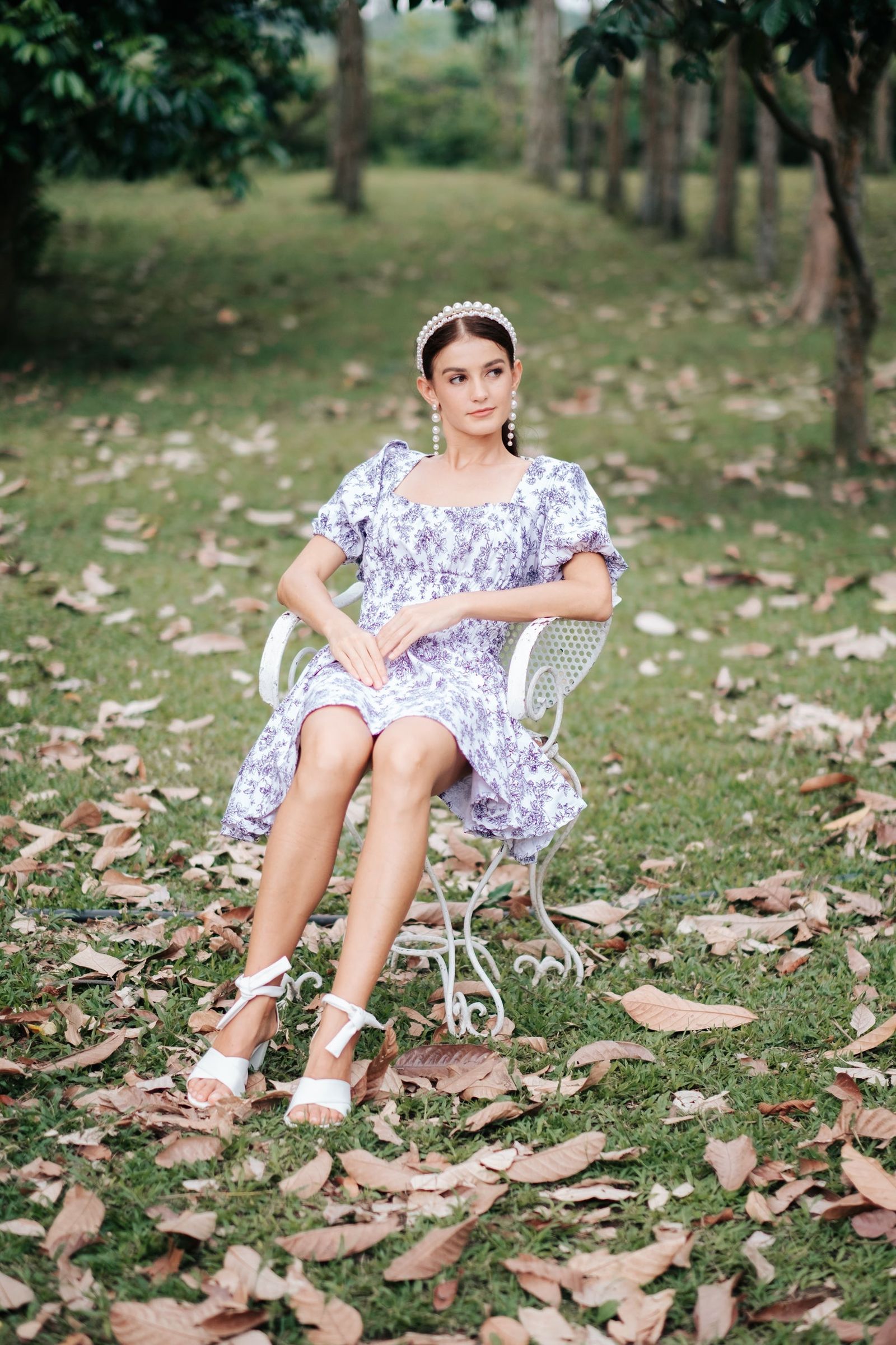 GET SPOTTED SHOP STOCKS  Jenny Blue Porcelain: Daisy Floral Smocked-waist Dress