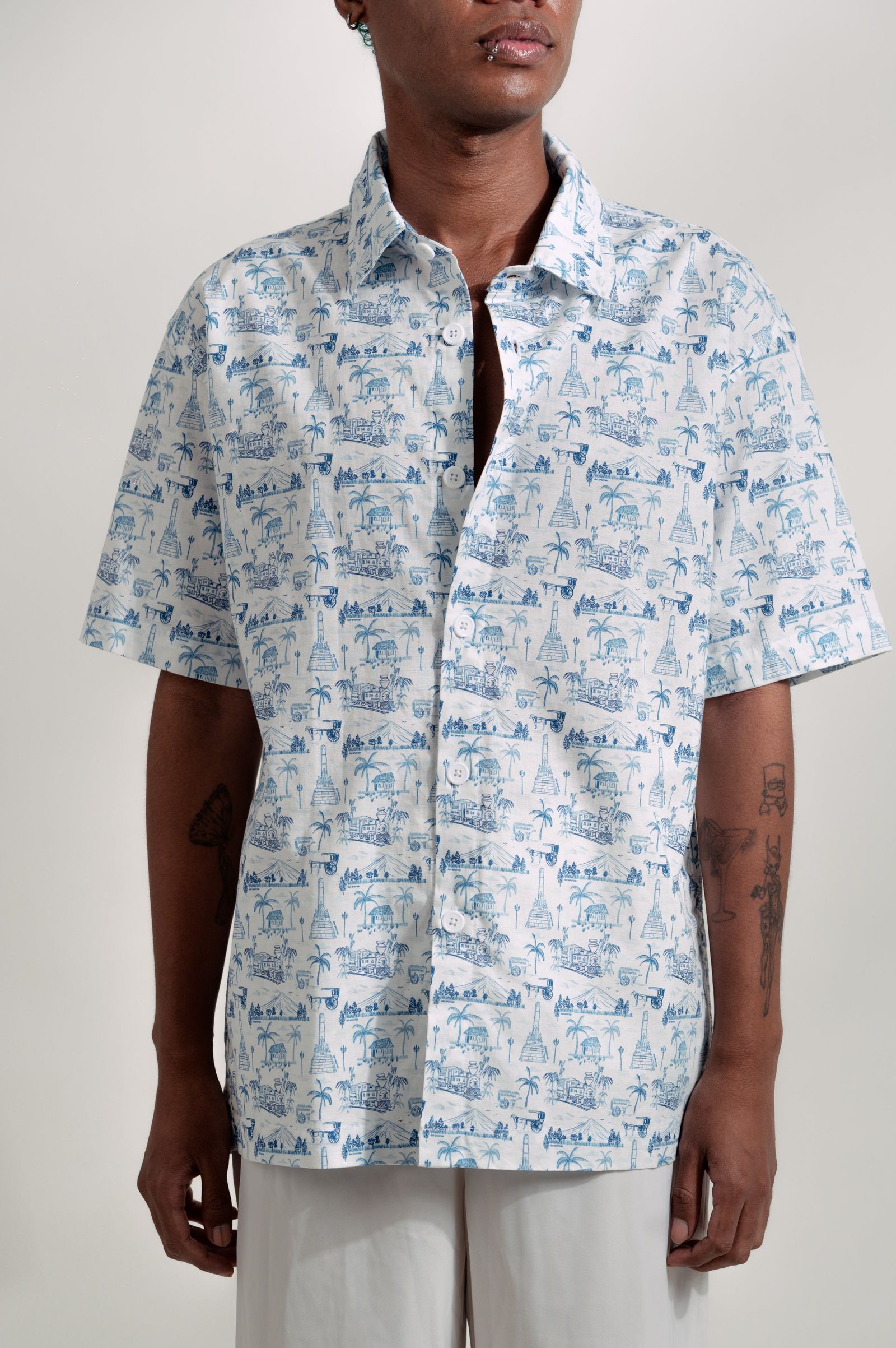 MNL EMGEE by Get Spotted : Beni Buttondown in Toile de Pinoy Fabric