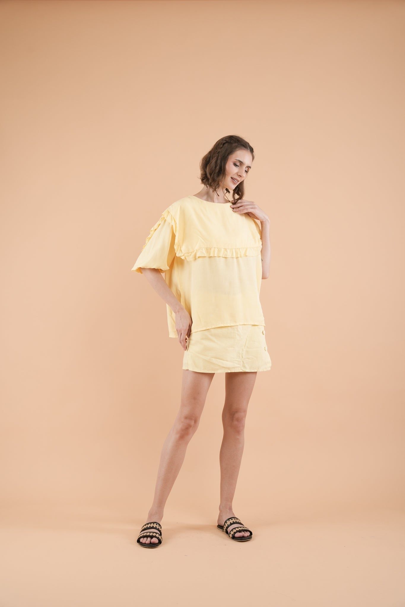 GET SPOTTED SHOP STOCKS Mix and Match Bottoms: Gianna Square Collared Top