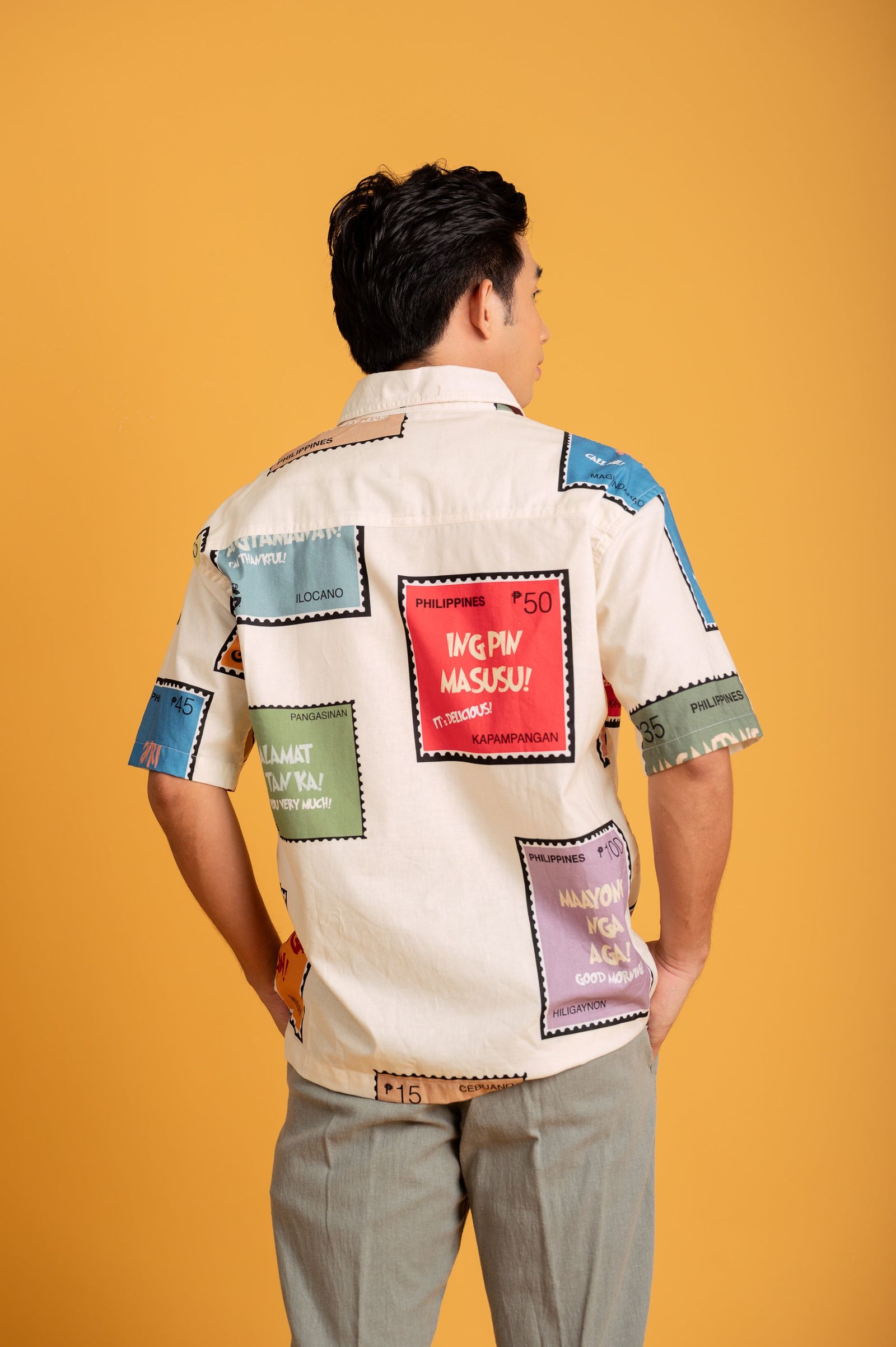 MNL EMGEE by Get Spotted : Isagani Oversized Top in Tatak Pinoy Fabric