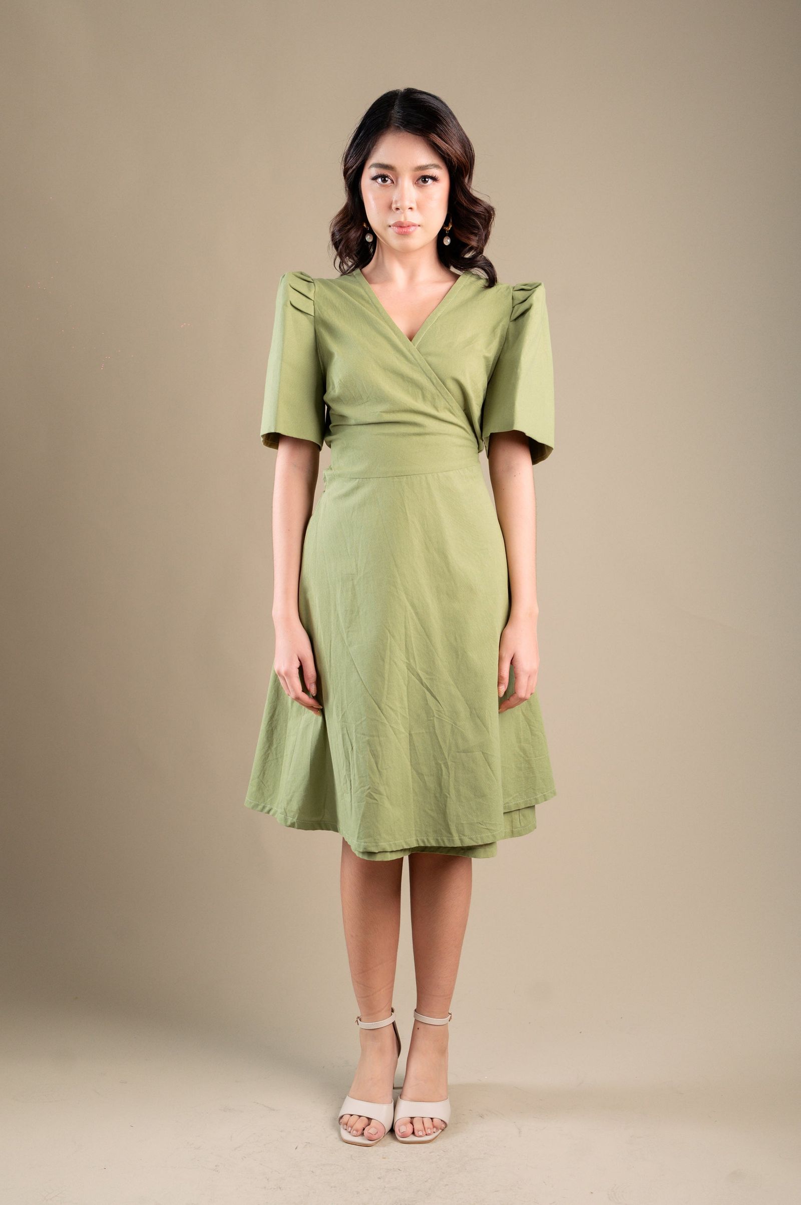 Maud London x Get Spotted: Julian Dress in Avocado