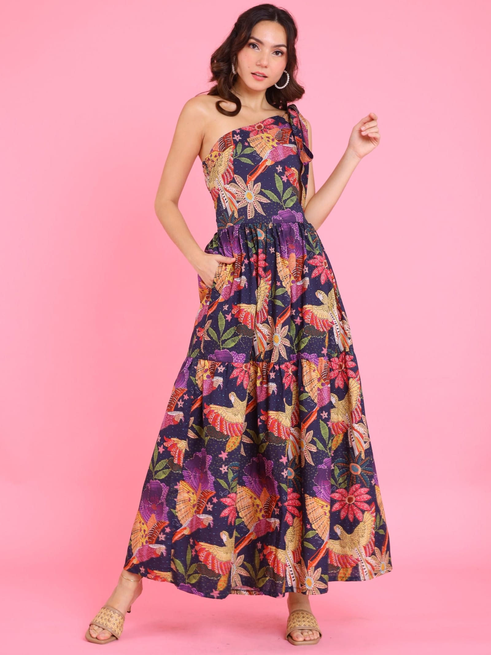 Jenny Avian Dreams: Summer One-Shoulder Smocked Back Dress
