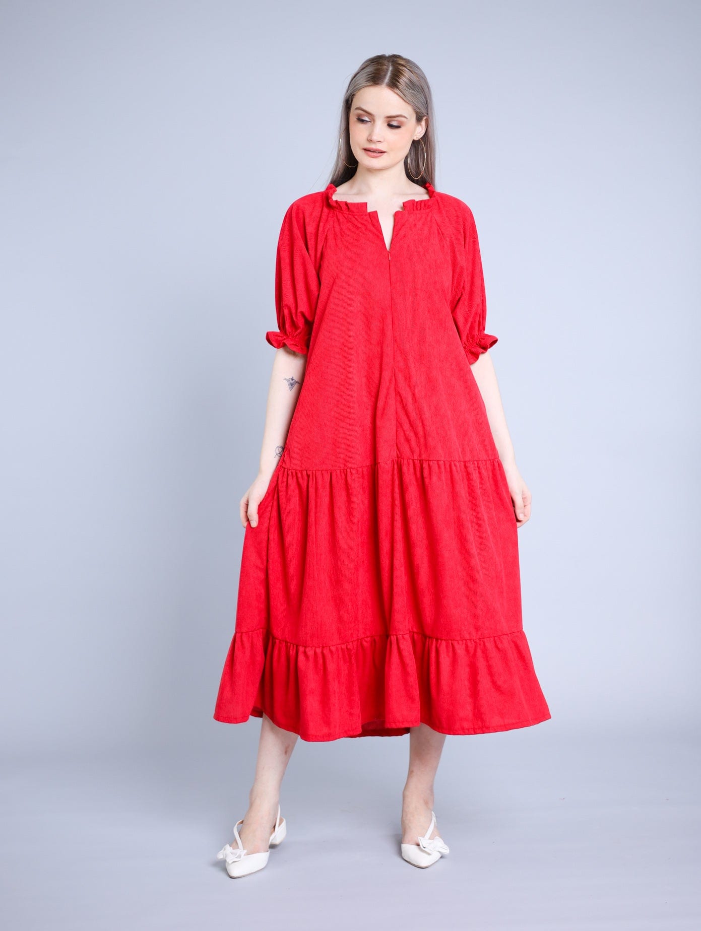 GS Holiday 2023: Audrey Dress in Christmas Red