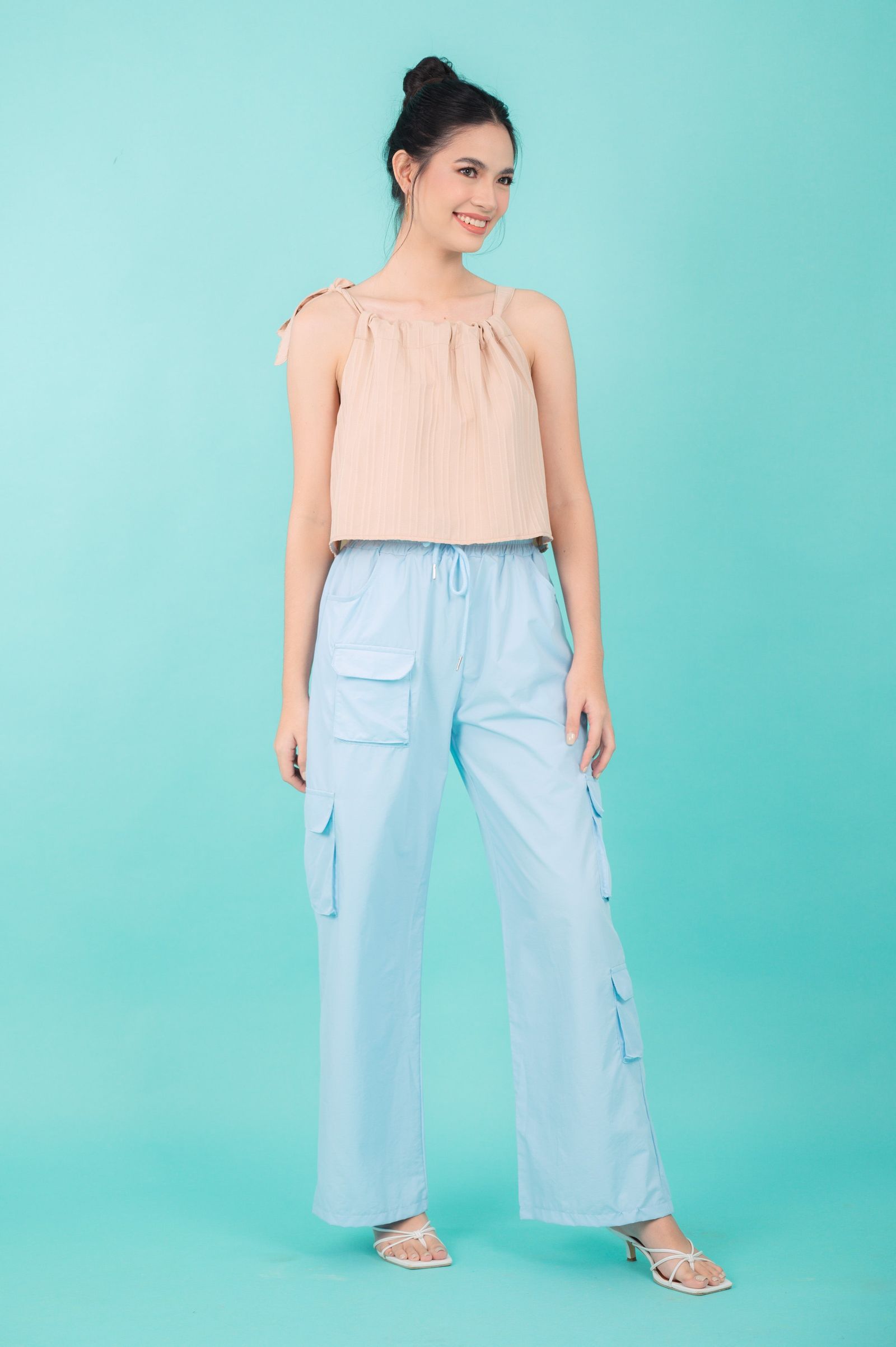 GS Basics 2: Jesah Pleated Tie Top