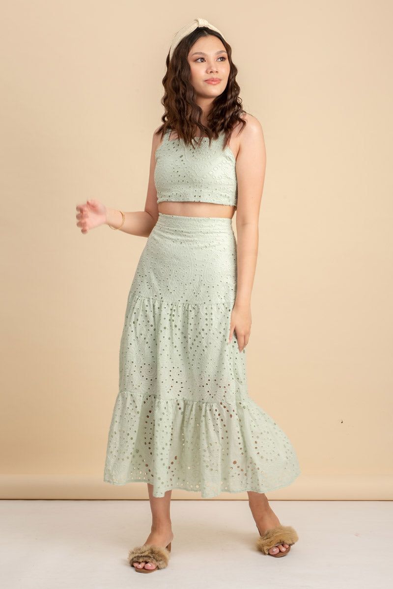 Marie Coord Set in Mint Green