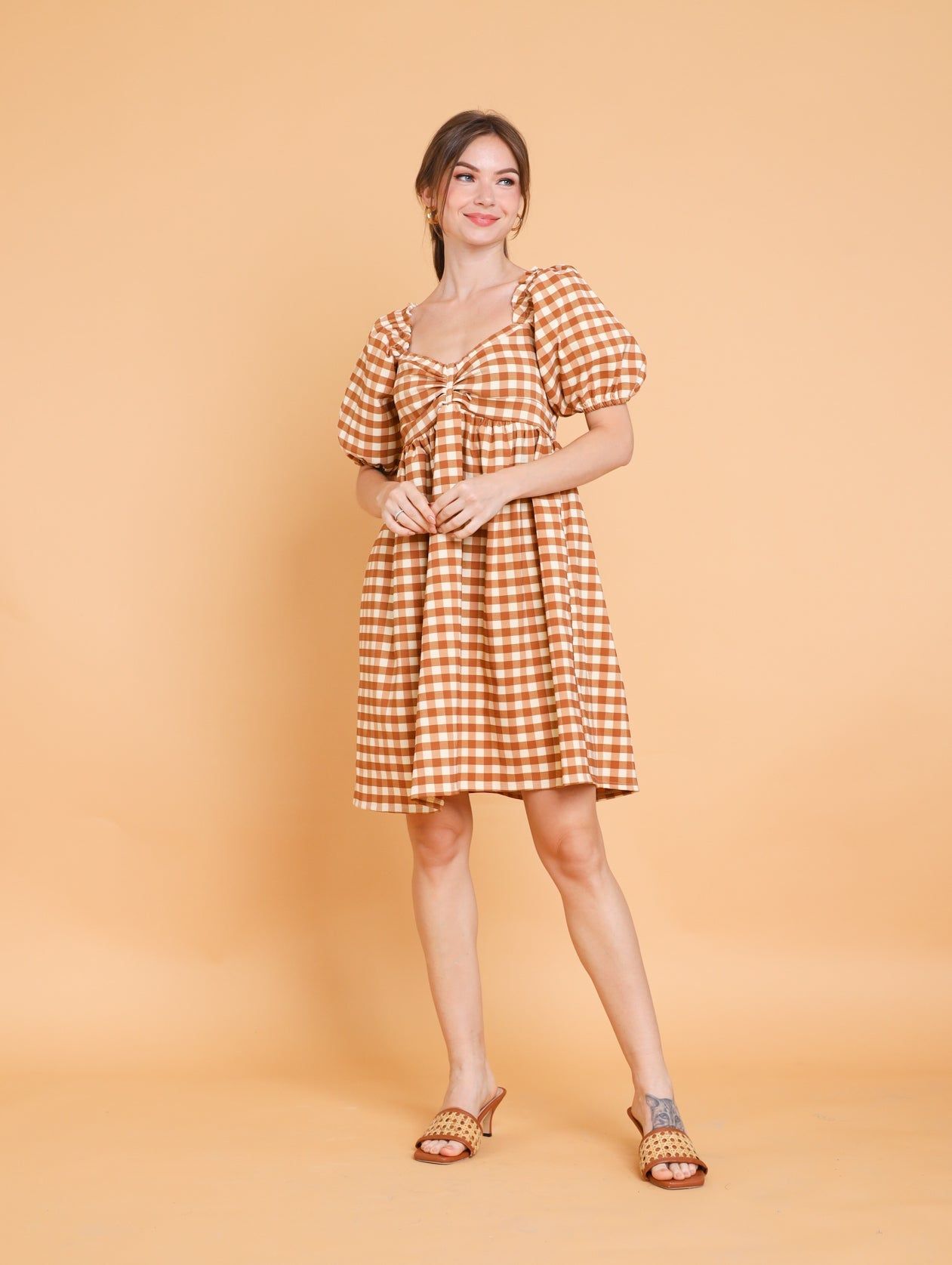 GET SPOTTED SHOP STOCKS Brown Collection: Aiesha Dress (LIMITED)