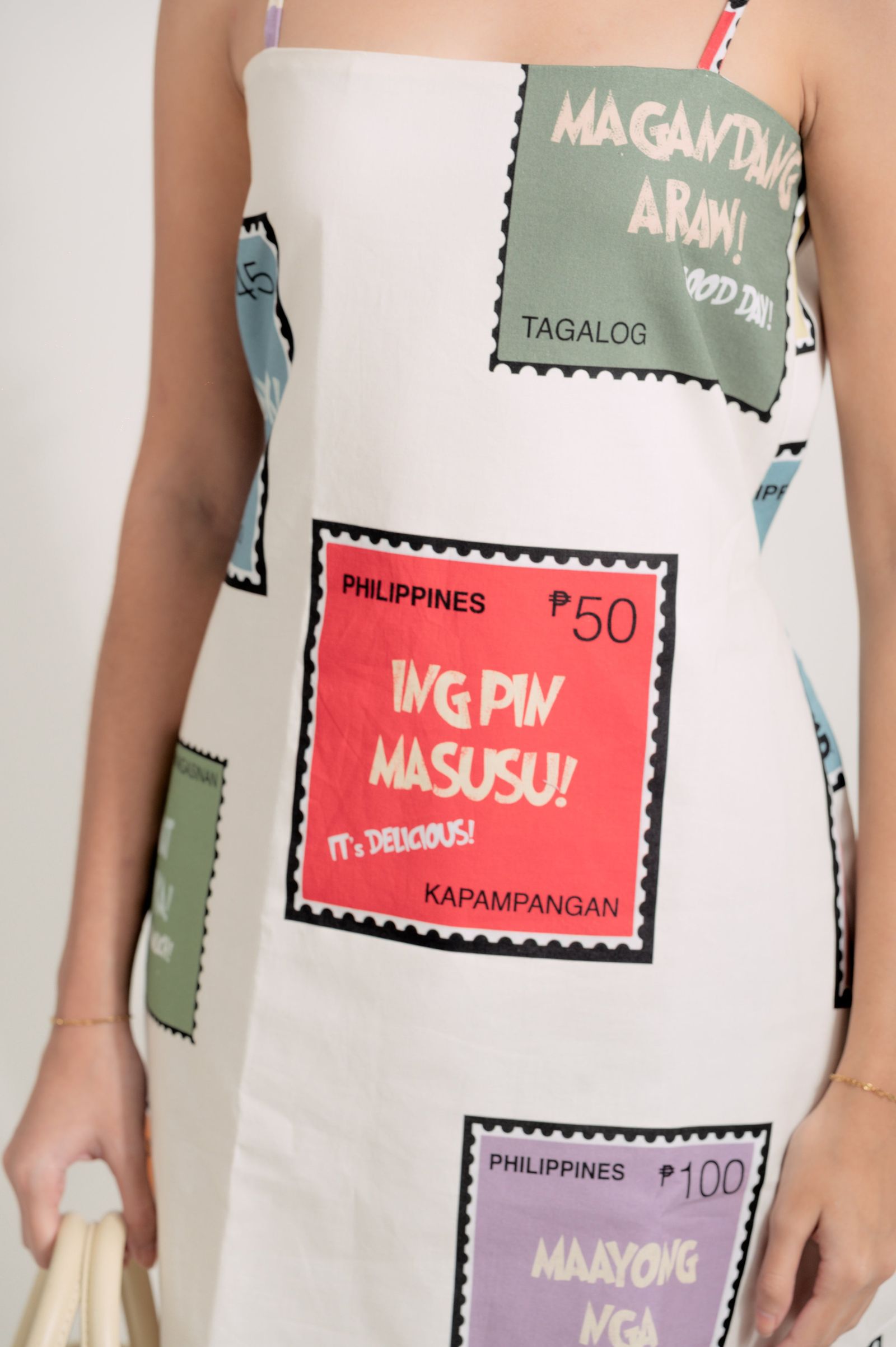 MNL EMGEE by Get Spotted: Ligaya Maxi Dress in Tatak Pinoy Fabric