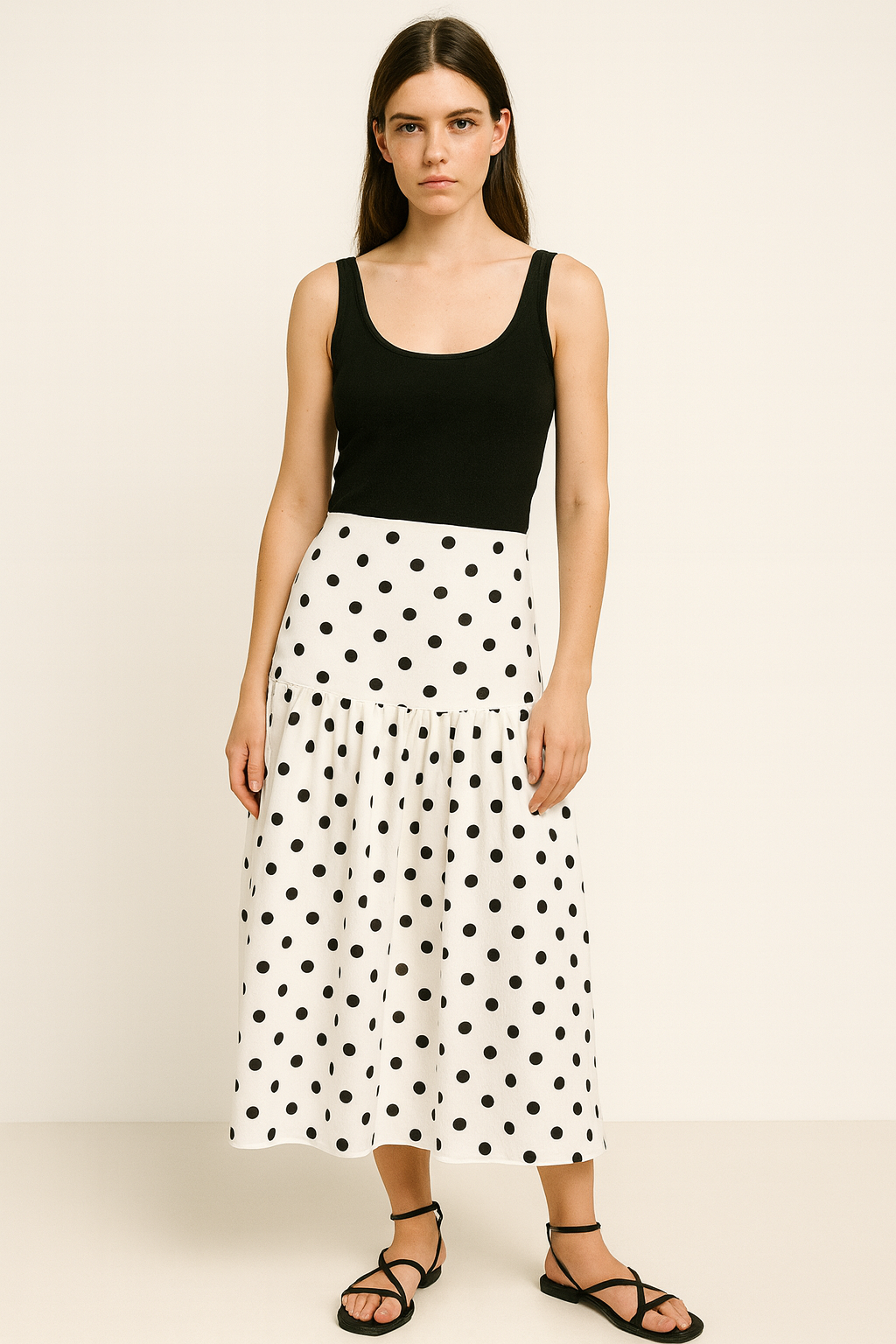 EMGEE by Get Spotted Holiday Col 2 2025: Gracesheil Polka Skirt in White
