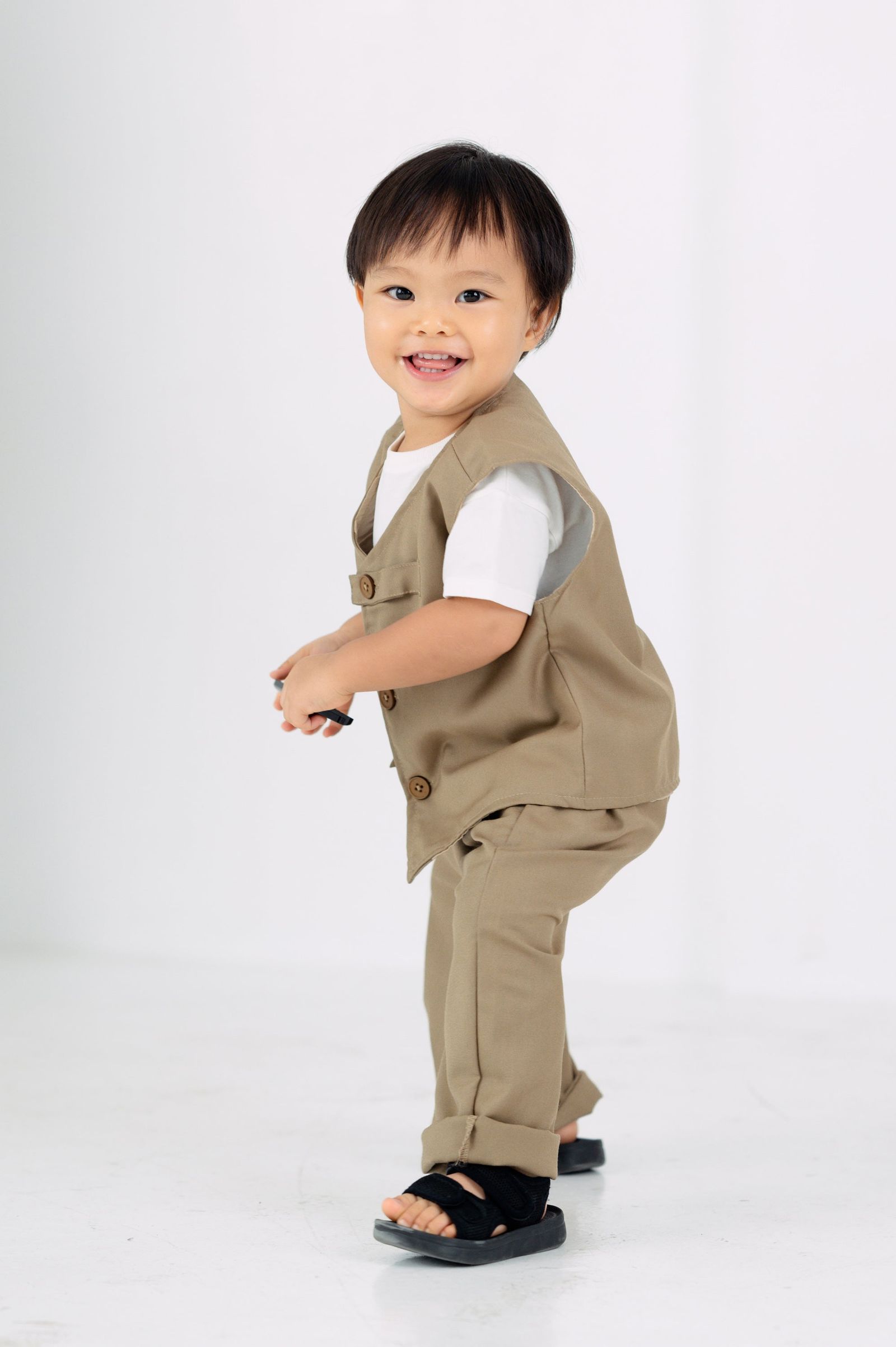 Grey by GS Col 1: Hiroshima Vest and Pants Set