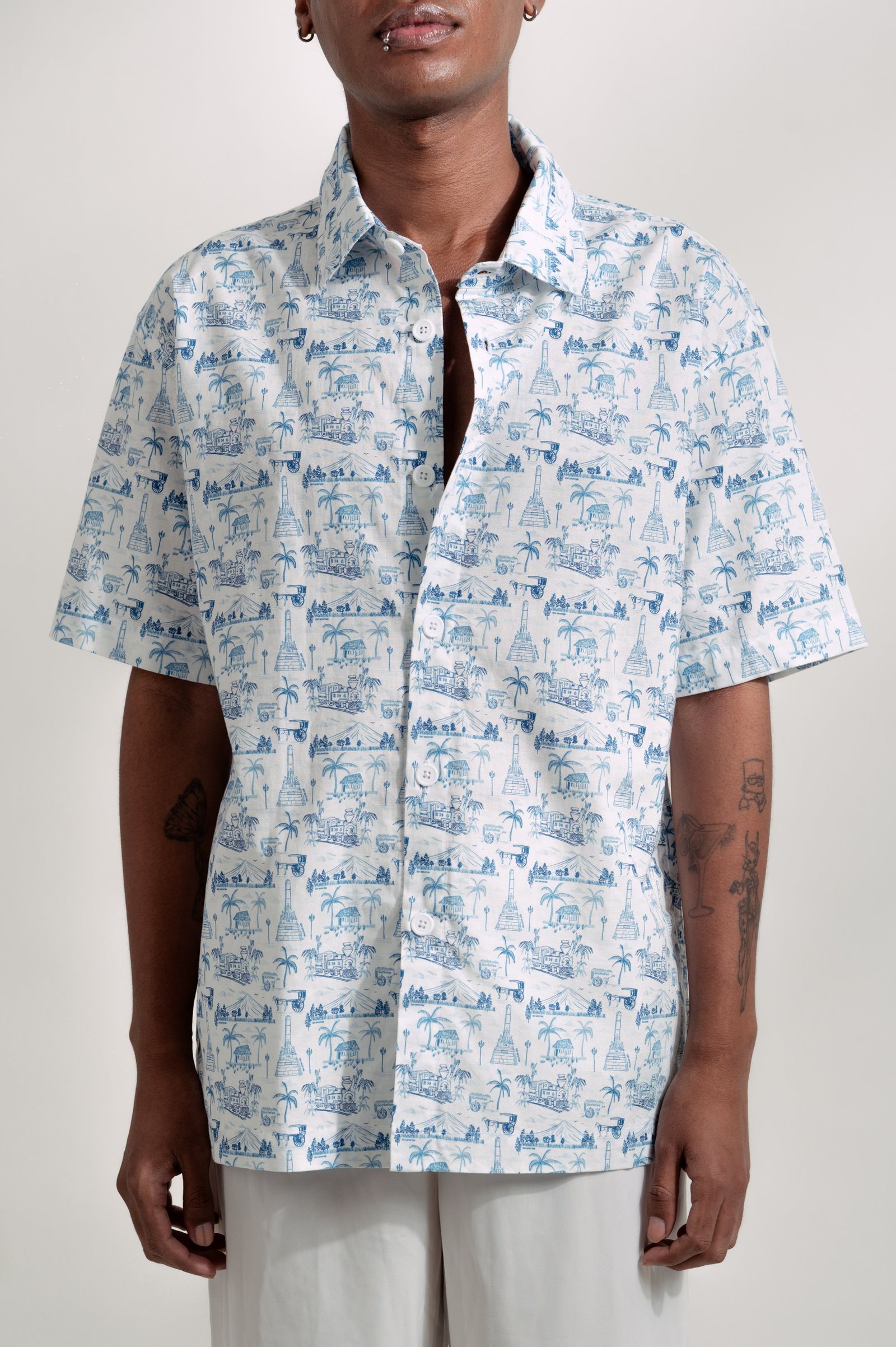 MNL EMGEE by Get Spotted : Beni Buttondown in Toile de Pinoy Fabric