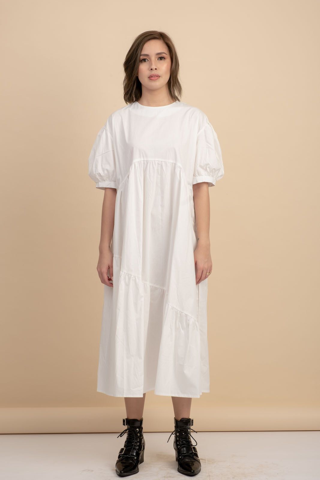 Arianne White Poplin Dress