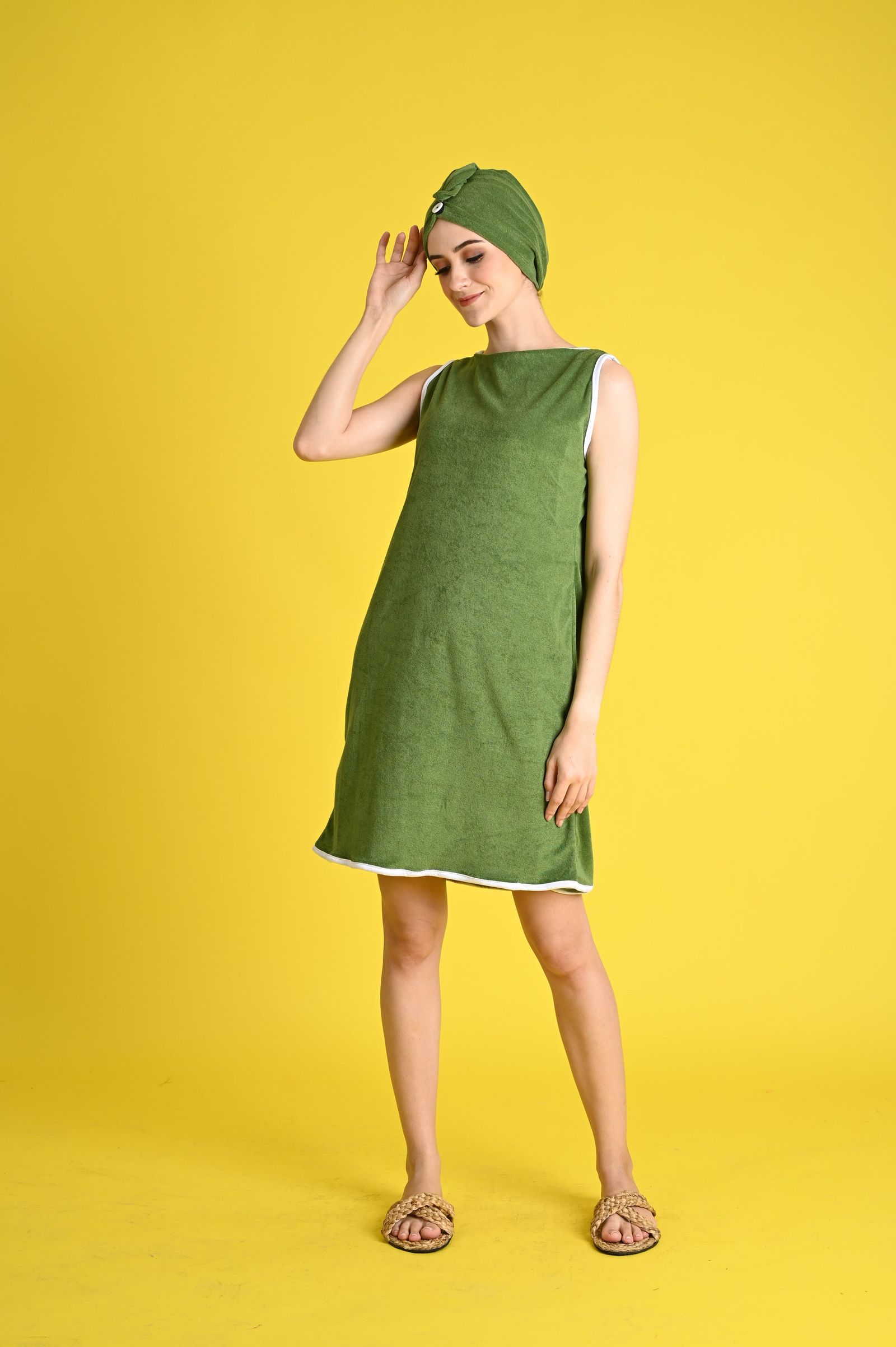 Swim 2023: Kazu Cover-up Dress with Hair Warp