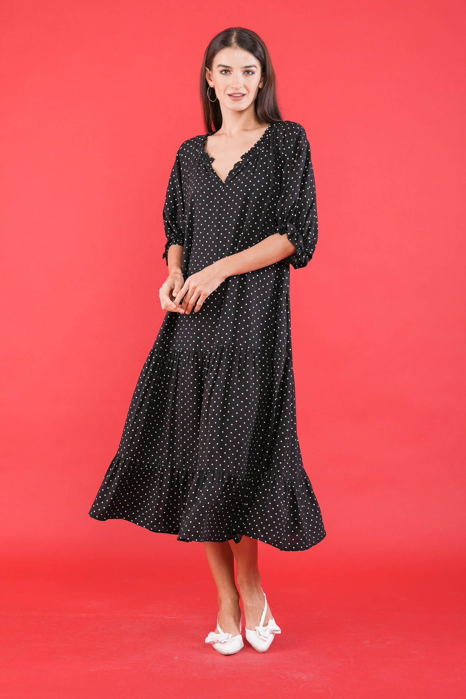 GET SPOTTED SHOP STOCKS GS Polka 2: Aadi Shift Dress