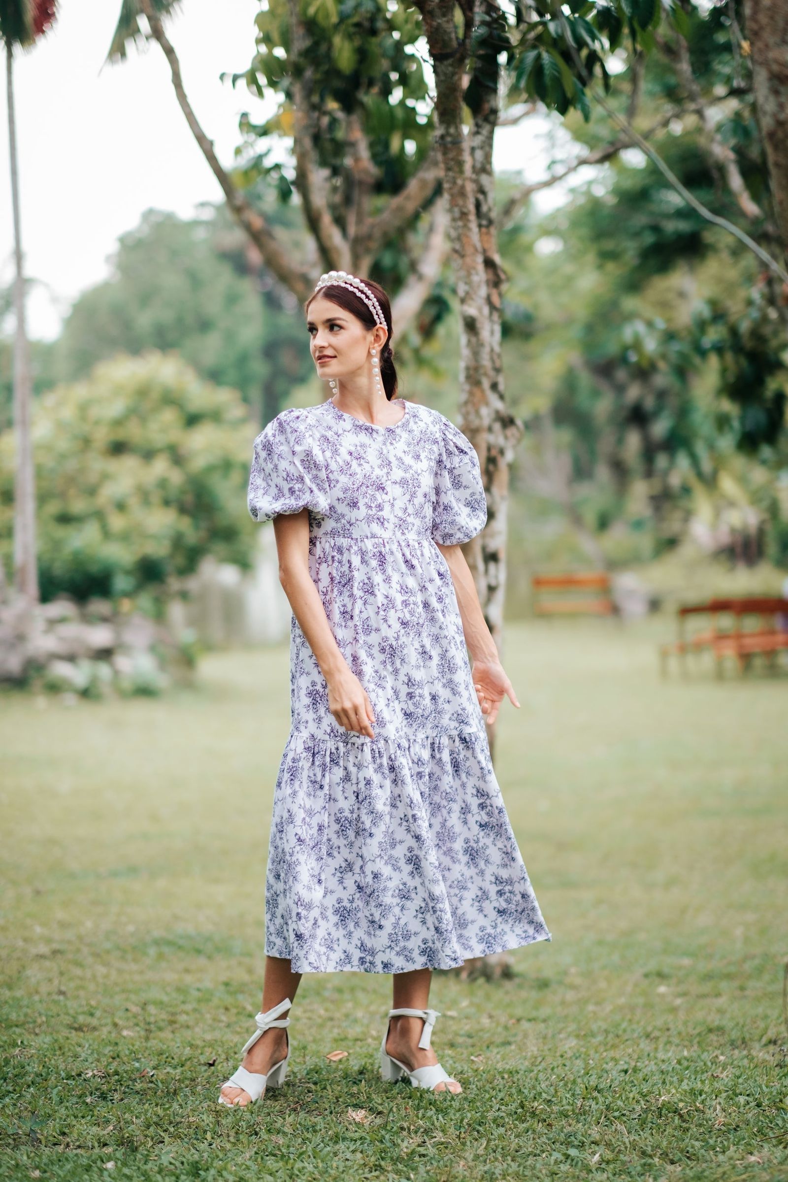 GET SPOTTED SHOP STOCKS Jenny Blue Porcelain: Daphne Maxi Dress
