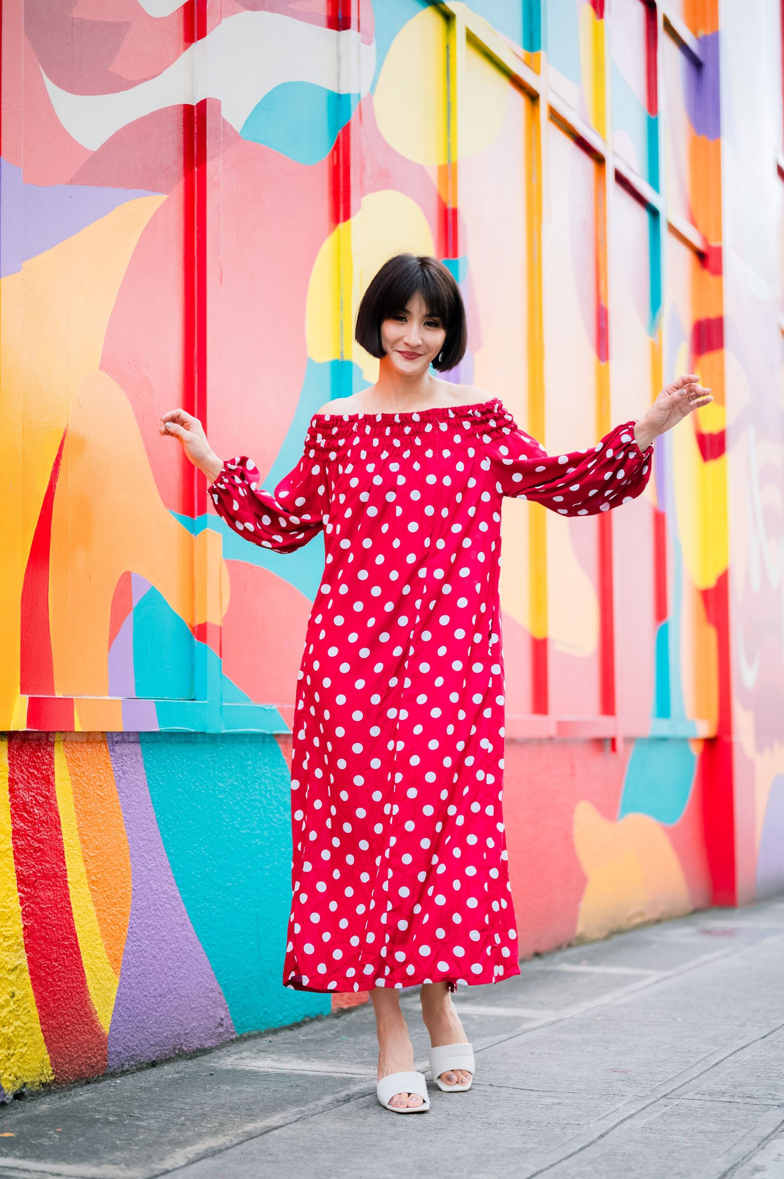 Rica Peralejo Col 8 x GS:Eva Off-Shoulder Dress