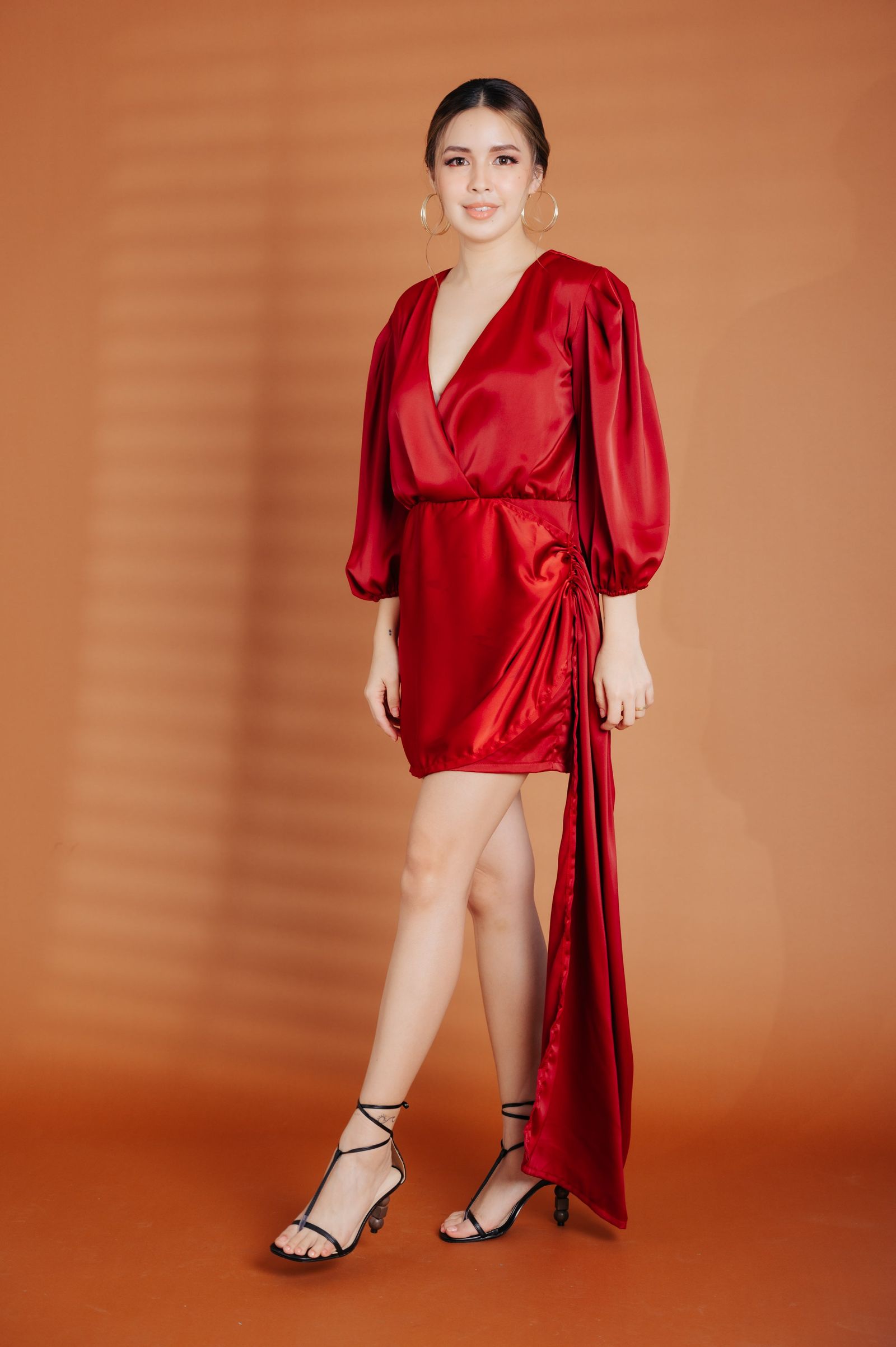 Alhambra x GS: The Miuccia Stylish Silk Dress in Holiday Red