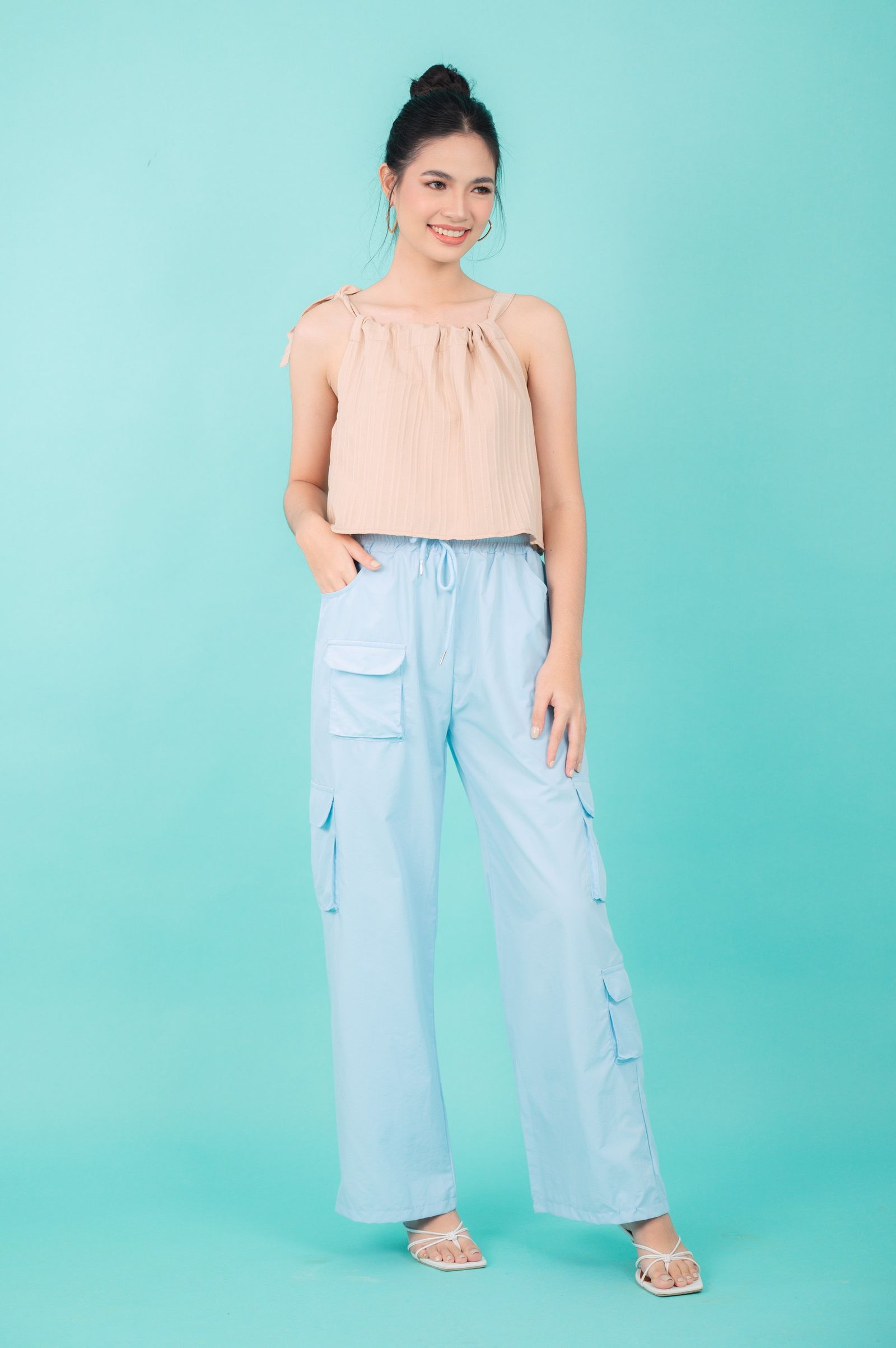 GS Basics 2: Jesah Pleated Tie Top