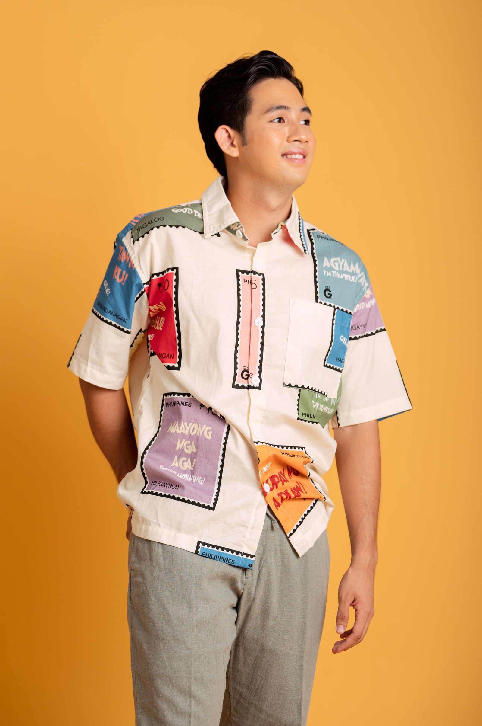 MNL EMGEE by Get Spotted : Isagani Oversized Top in Tatak Pinoy Fabric