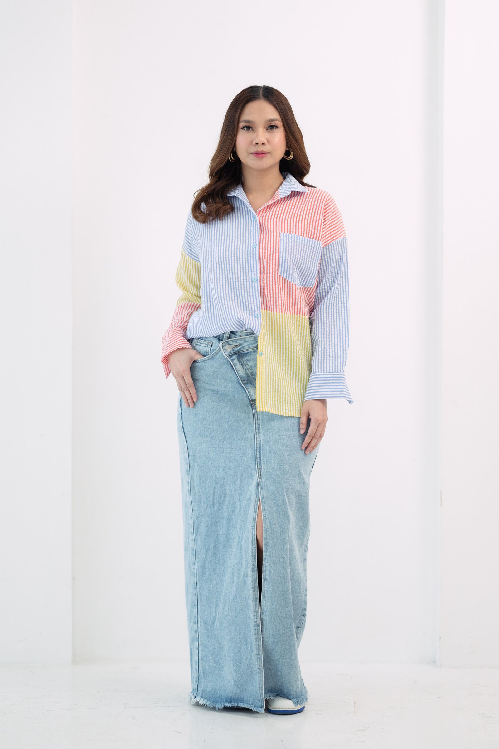 GS The Classics: Jaira Buttondown in Seersucker Fabric