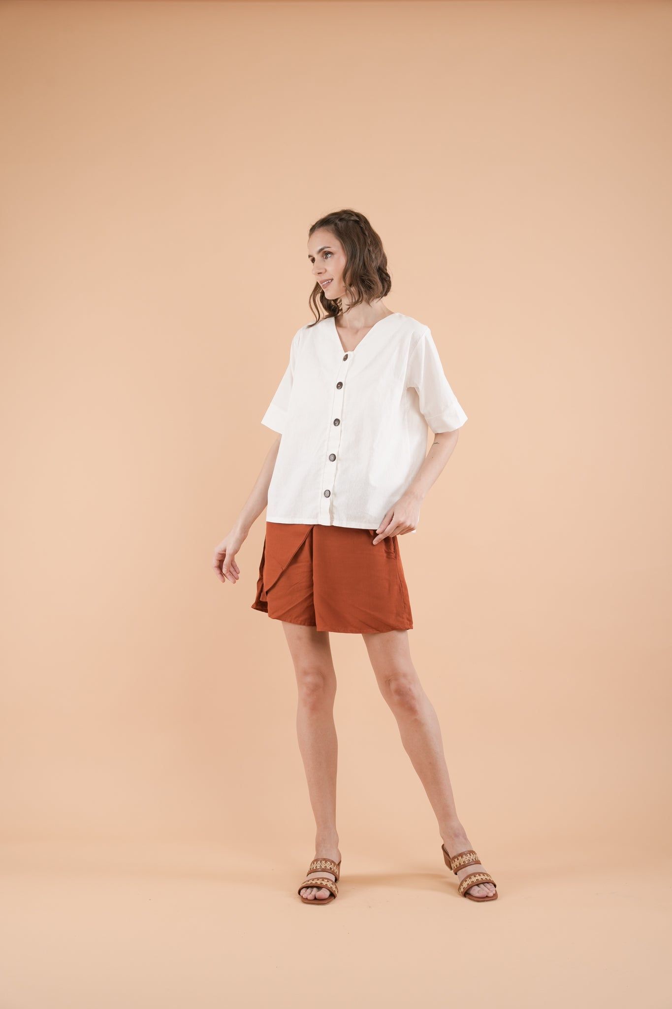 GET SPOTTED SHOP STOCKS Mix and Match Bottoms: Ellie Buttoned Top
