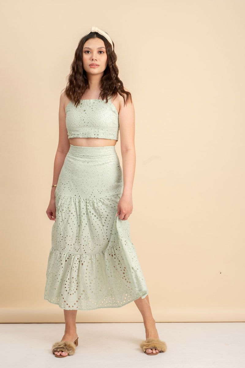 Marie Coord Set in Mint Green