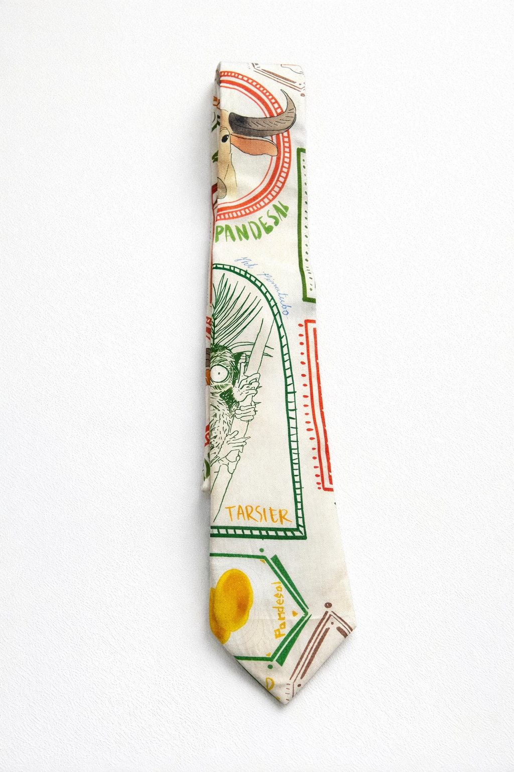 MNL EMGEE by Get Spotted: Necktie in Pamana Postmark Fabric